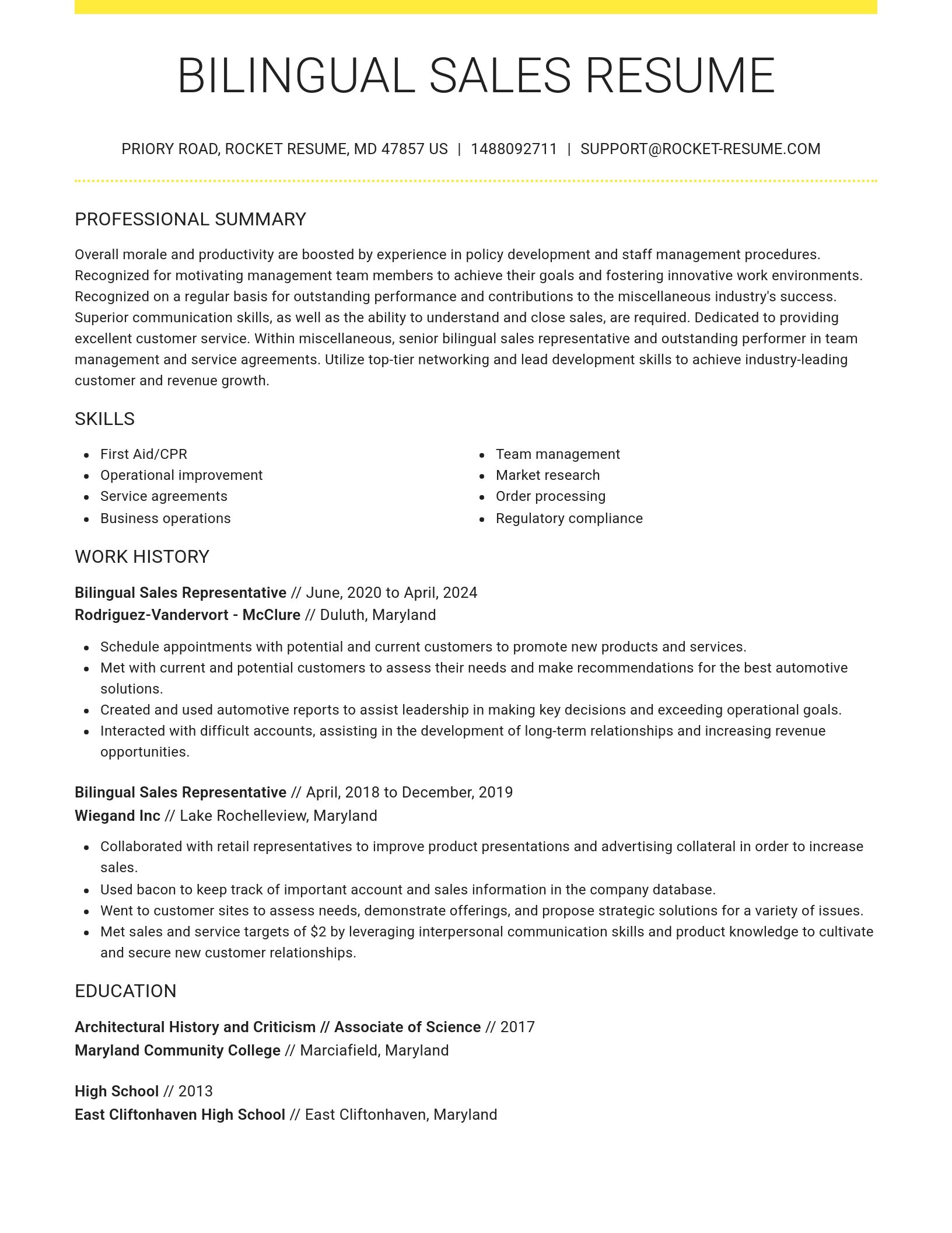 Grand resume template