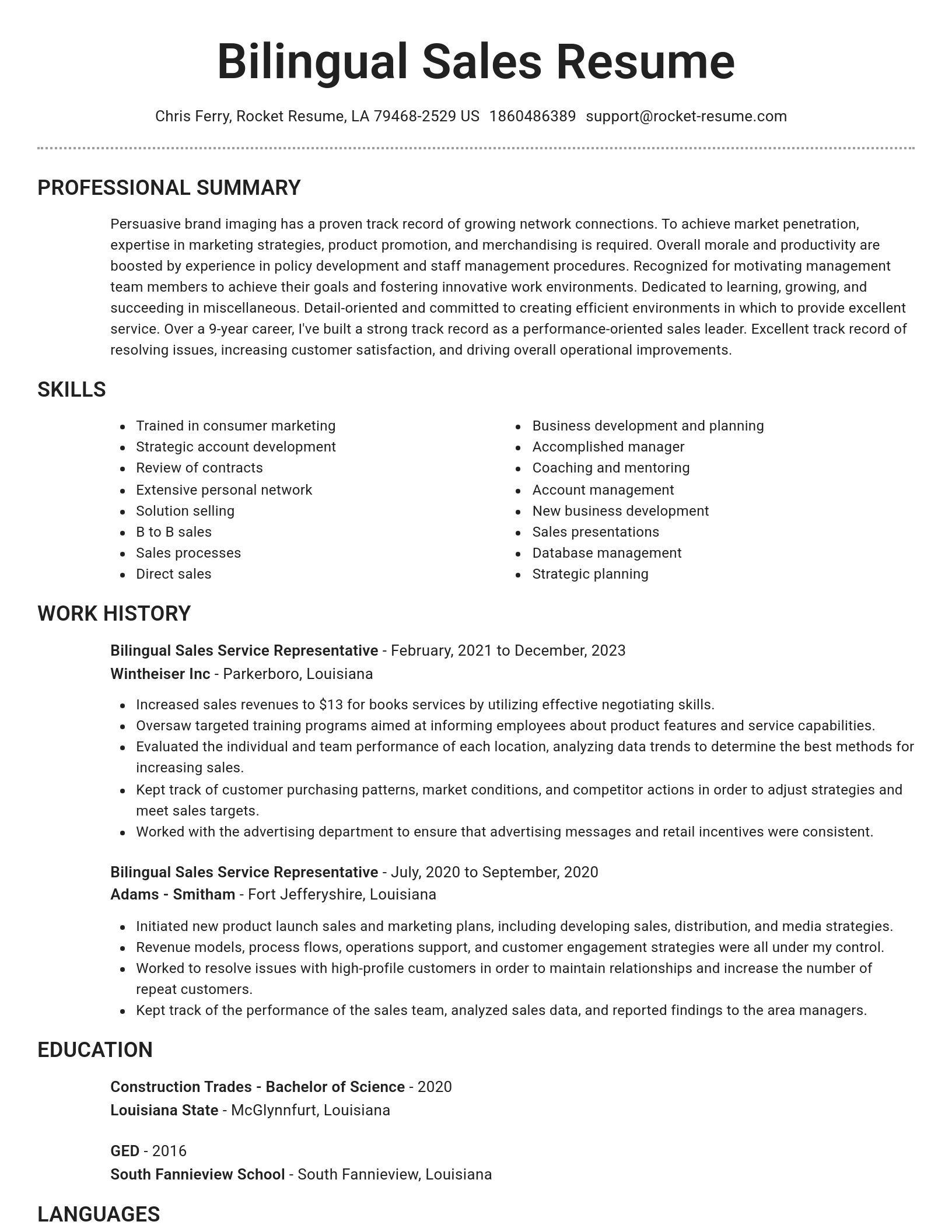 Brilliant resume template