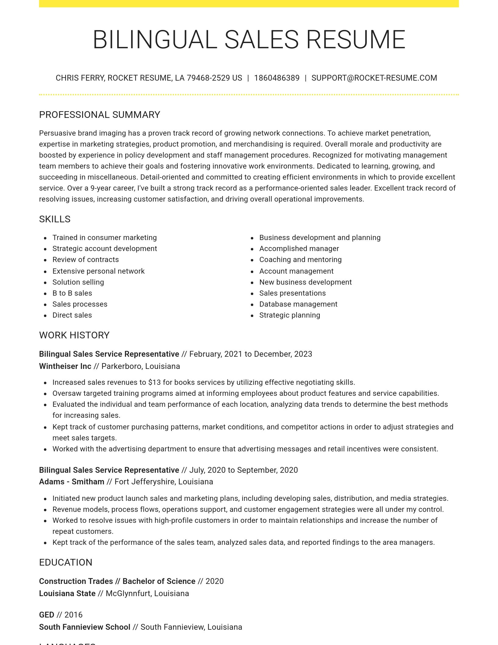 Grand resume template