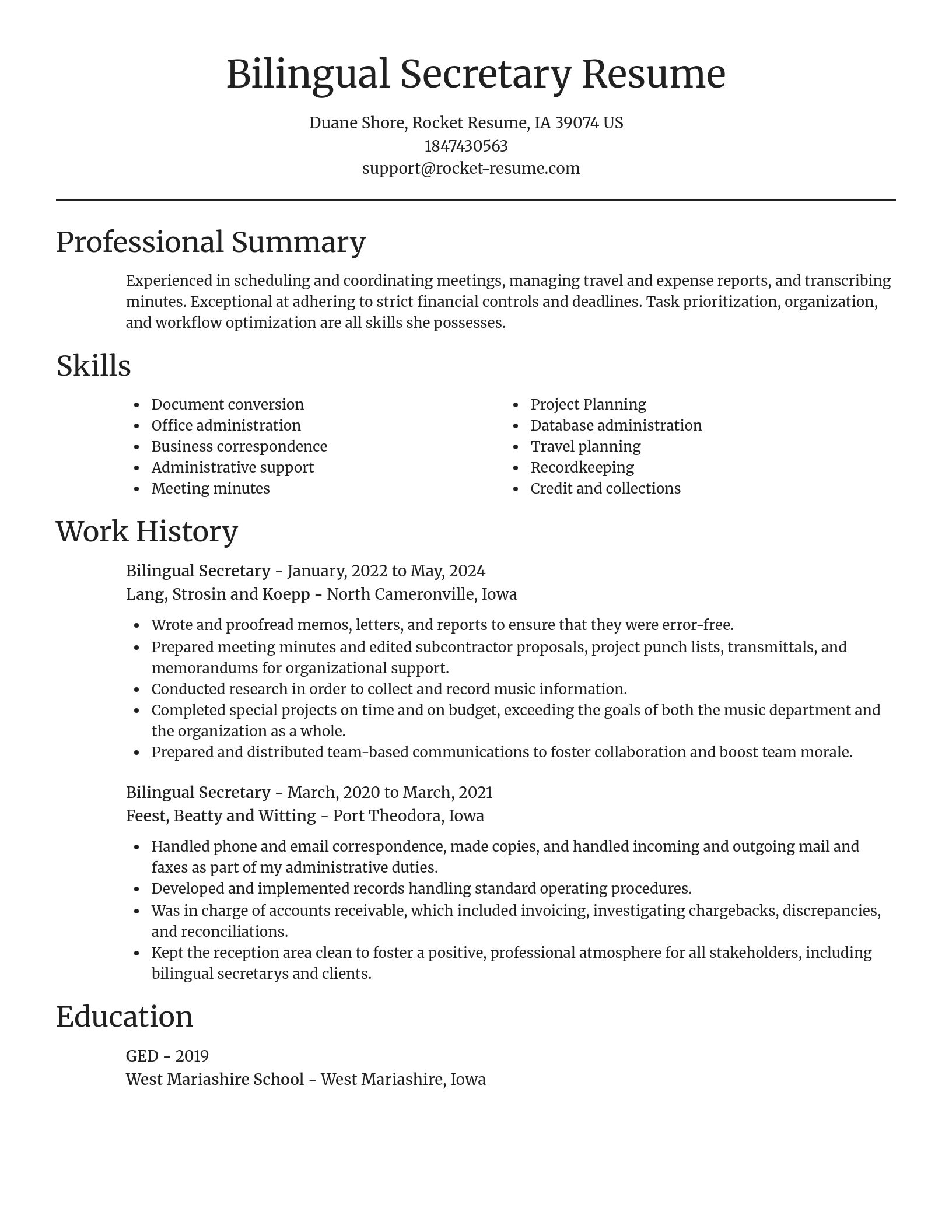 Focal Point resume template