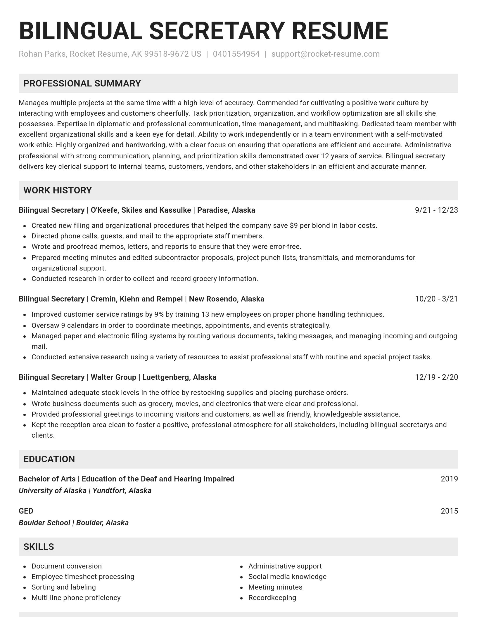 Genius resume template