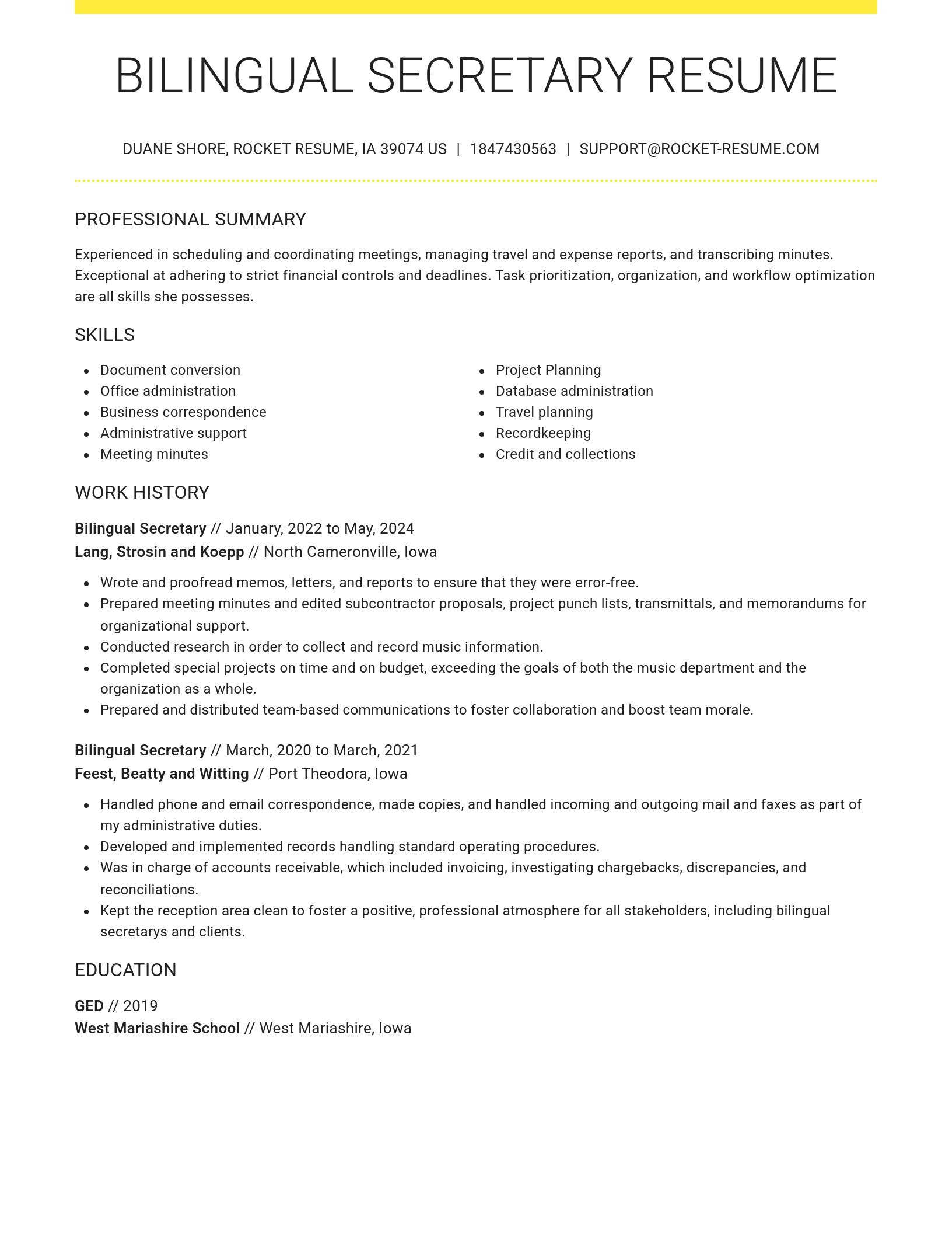 Grand resume template