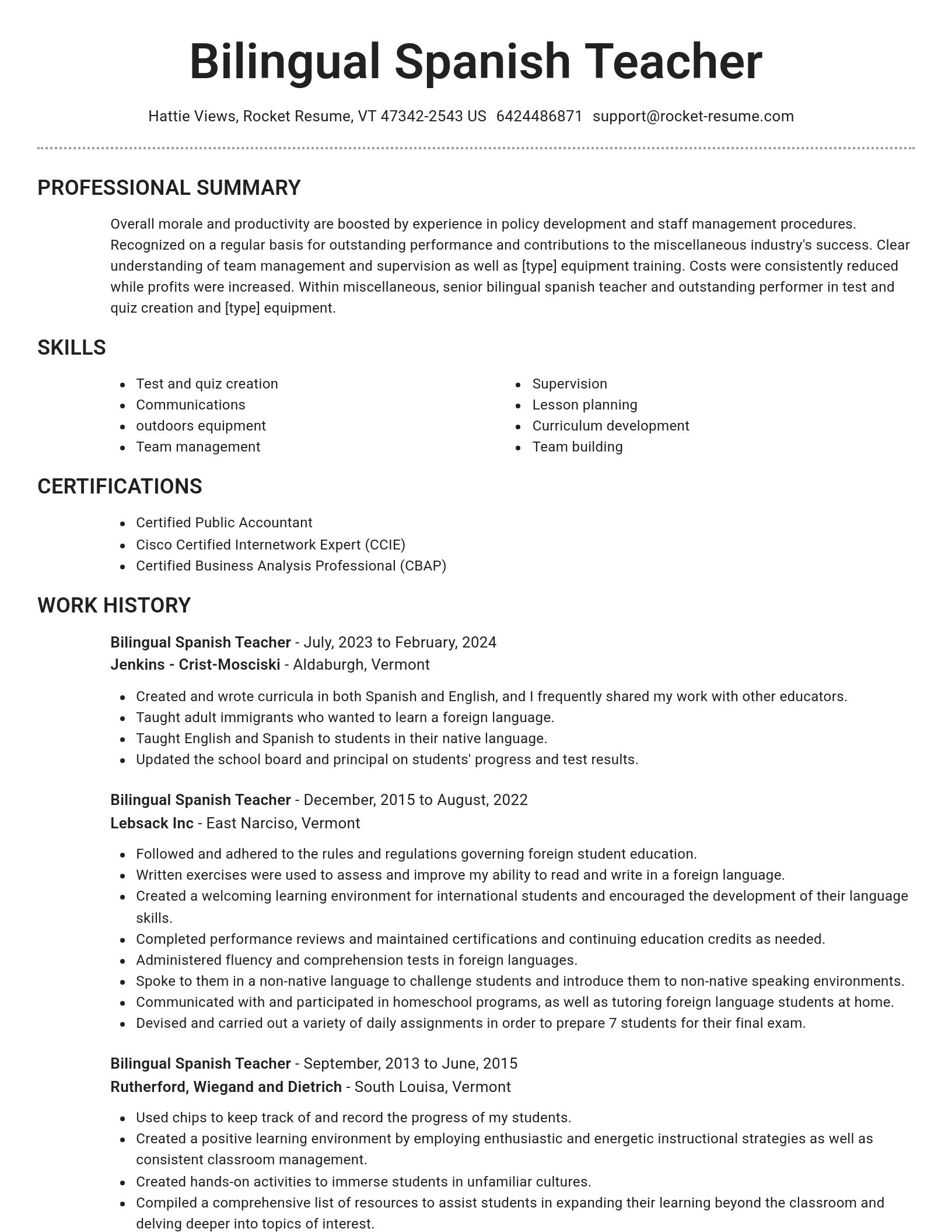 Brilliant resume template