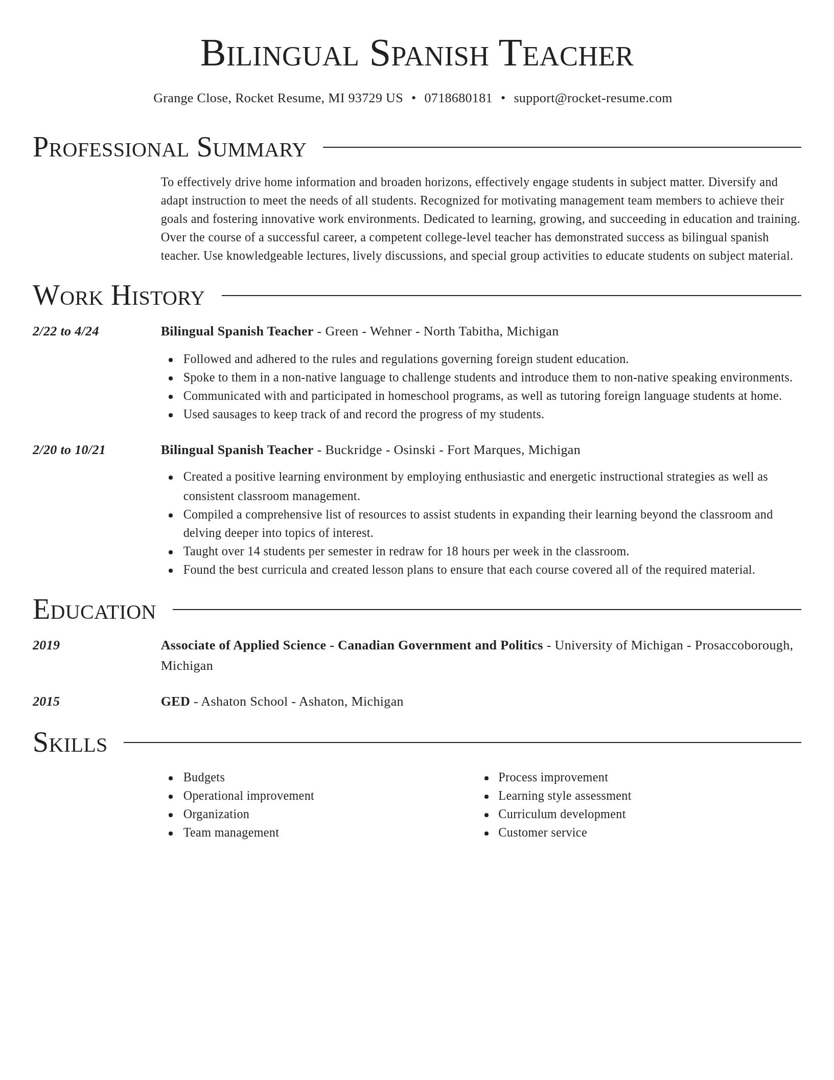 Director resume template