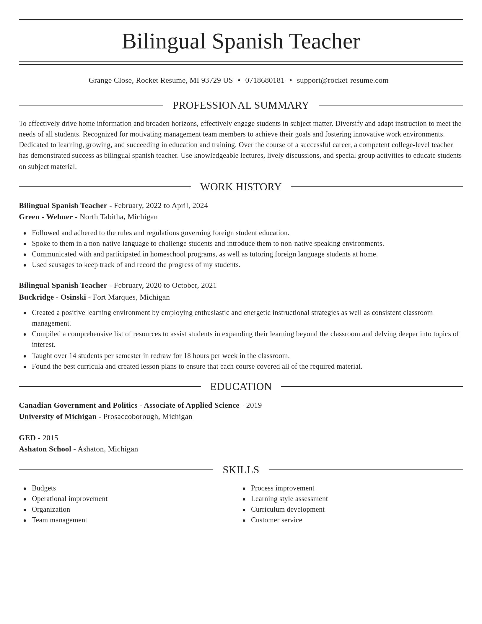 Elegant resume template