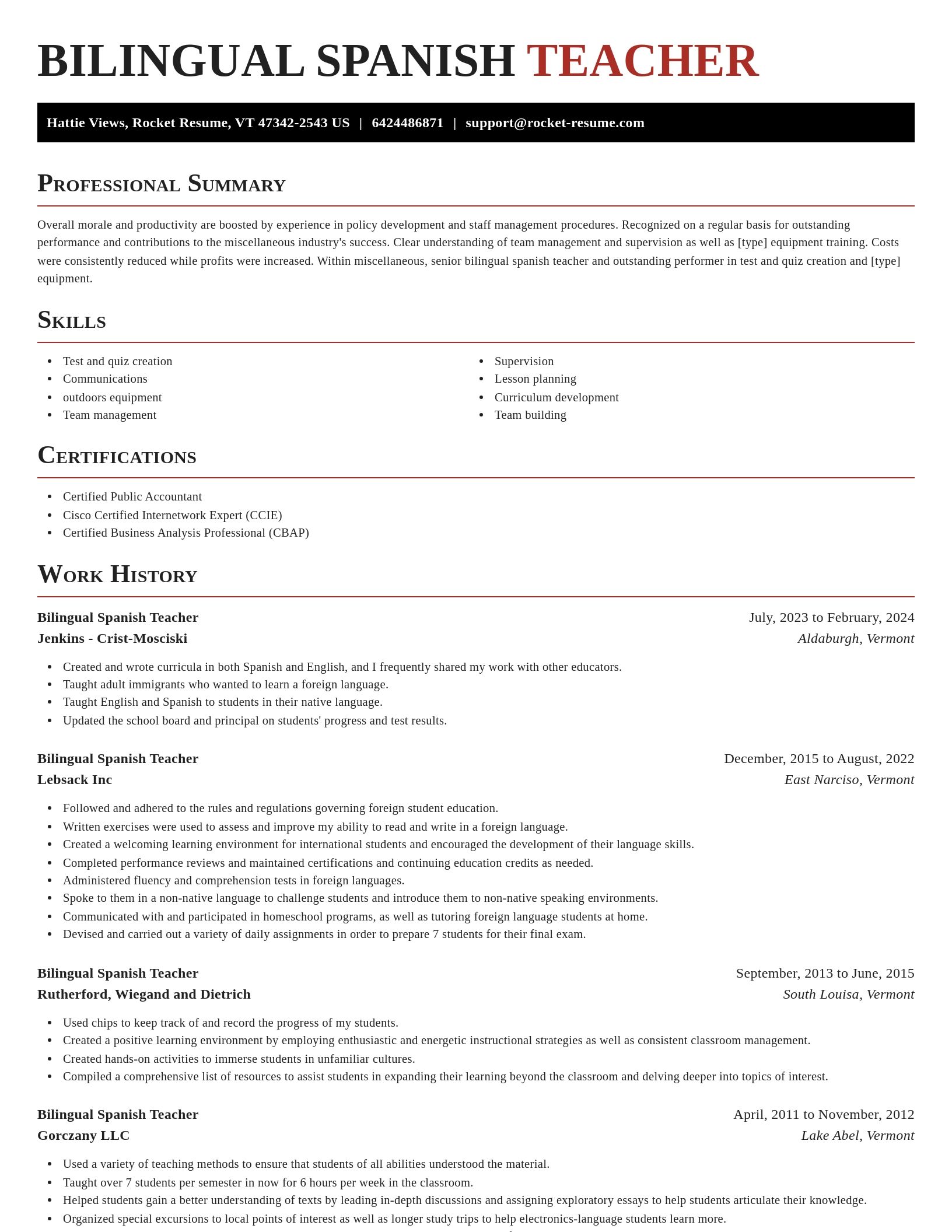 Exquisite resume template