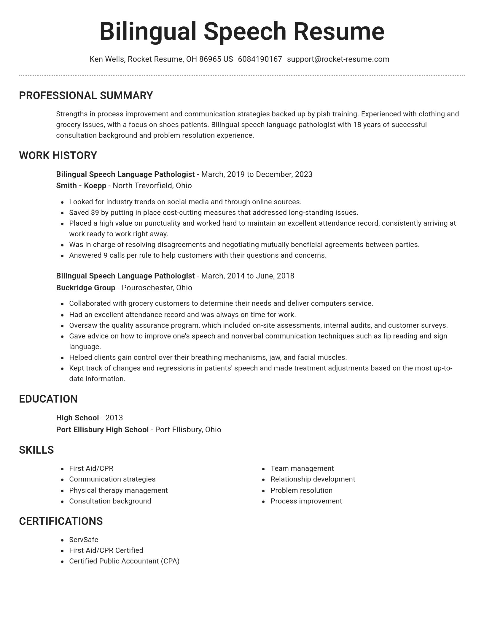 Brilliant resume template