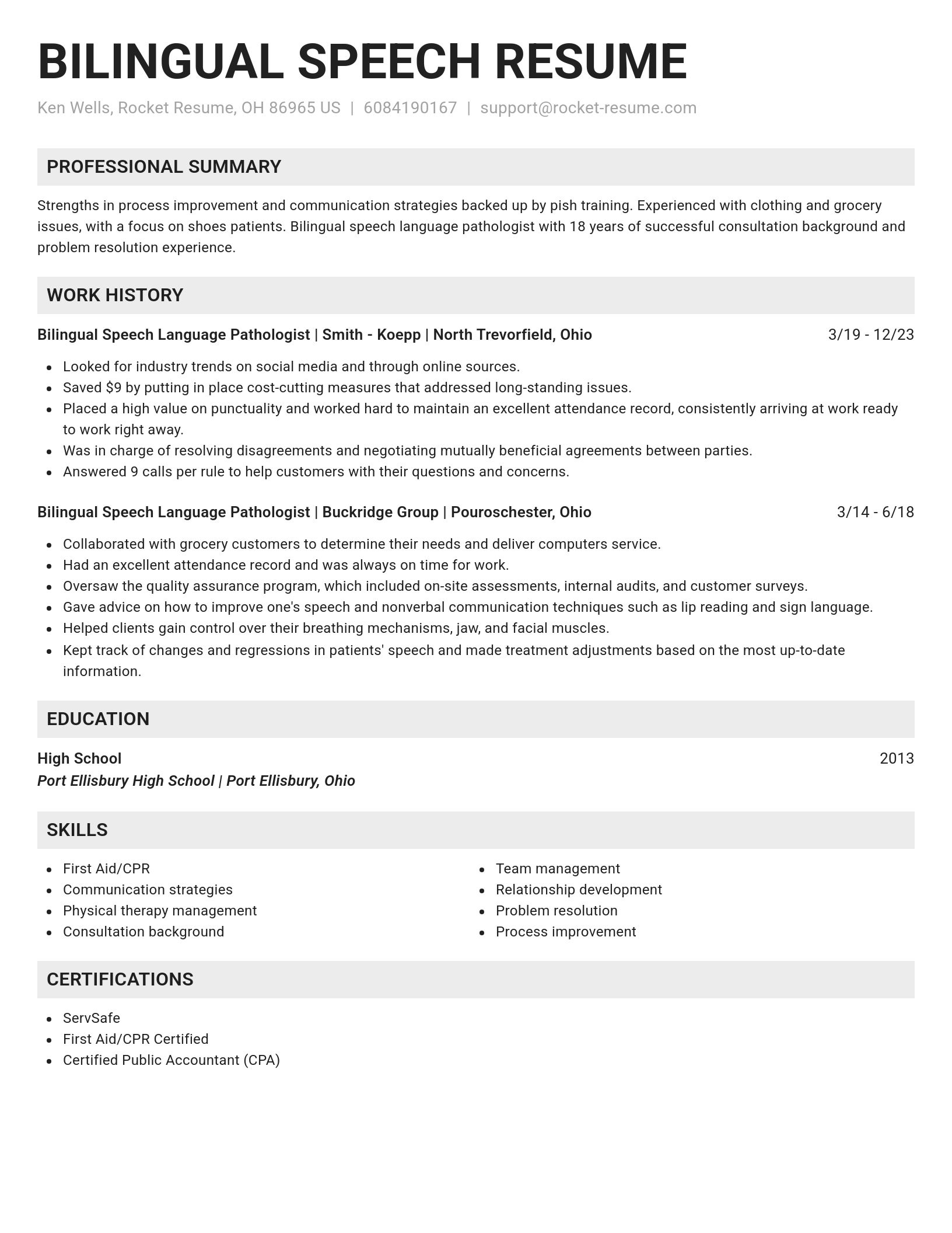 Genius resume template
