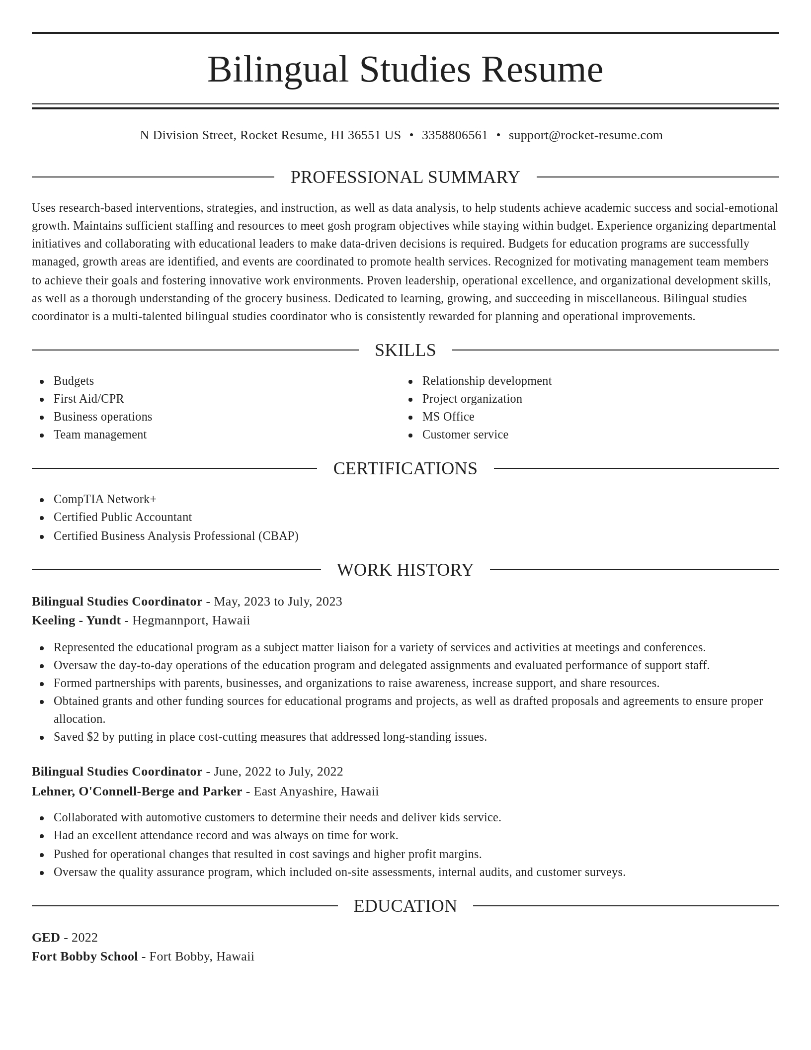Elegant resume template