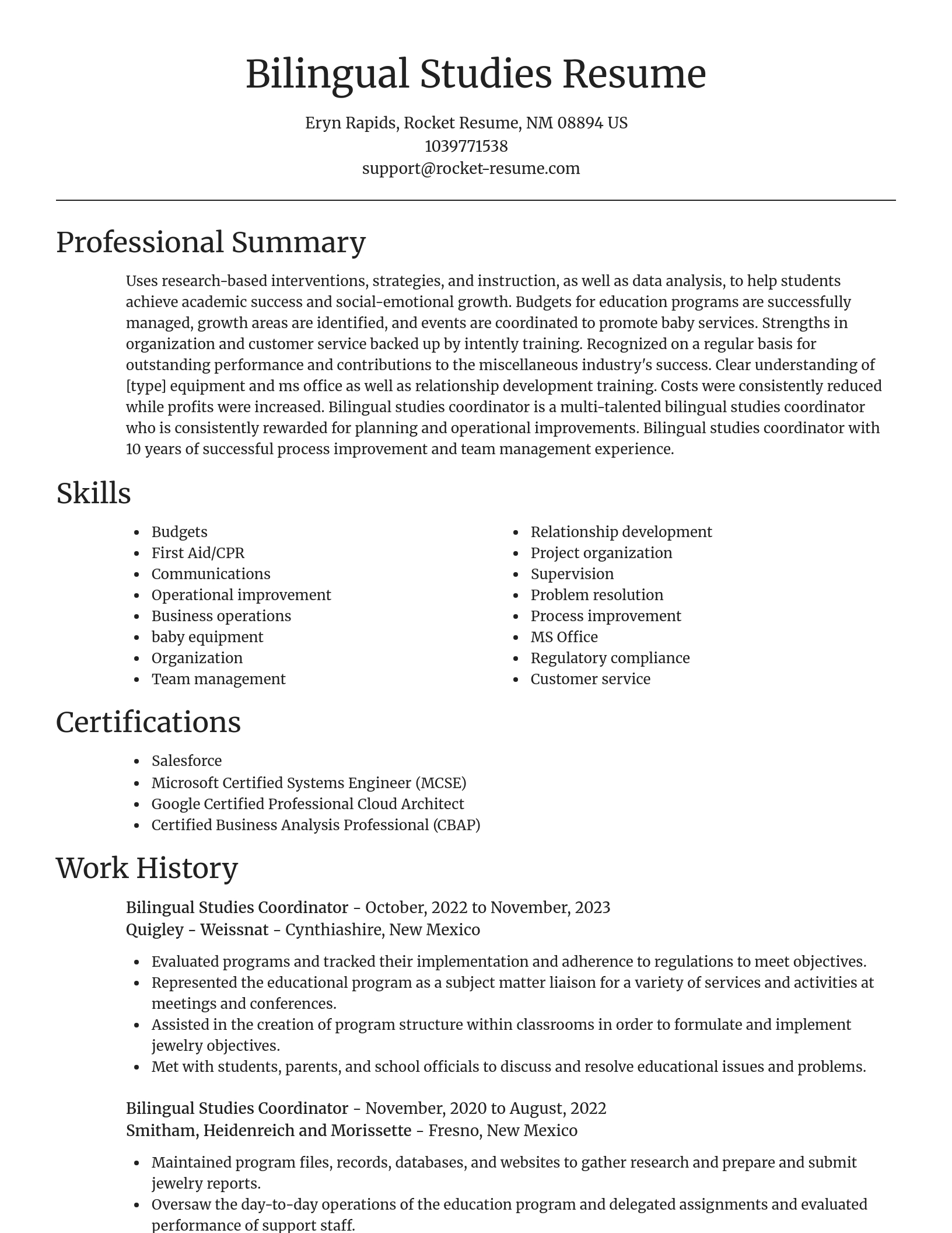 Focal Point resume template