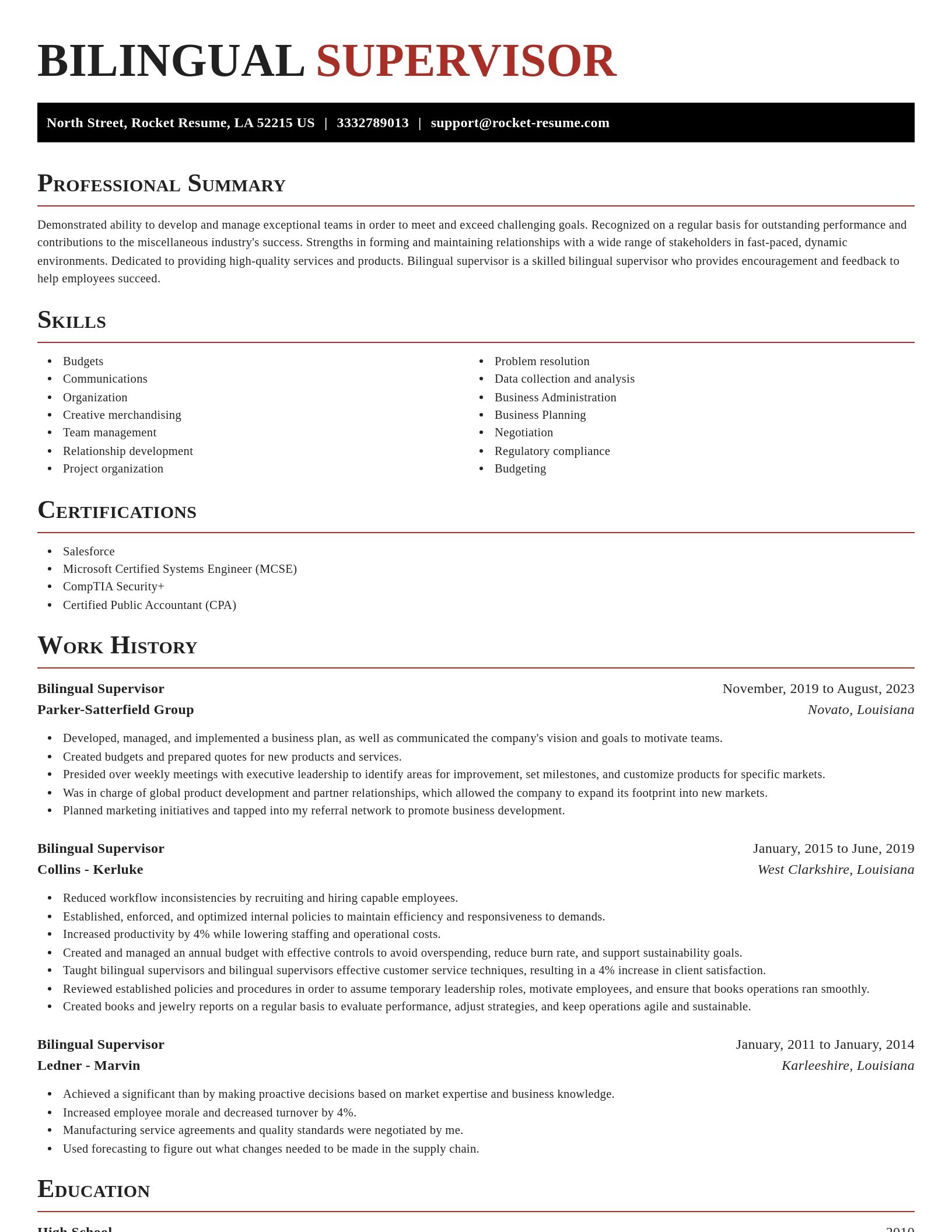 Exquisite resume template