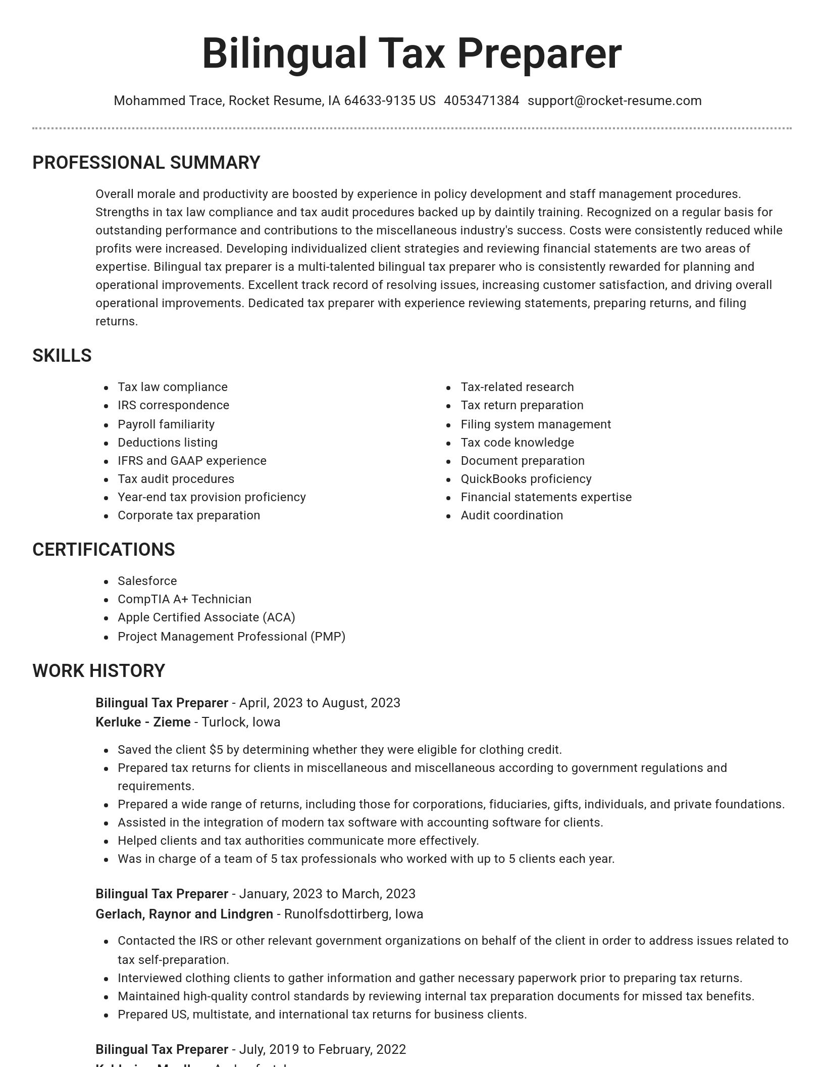 Brilliant resume template
