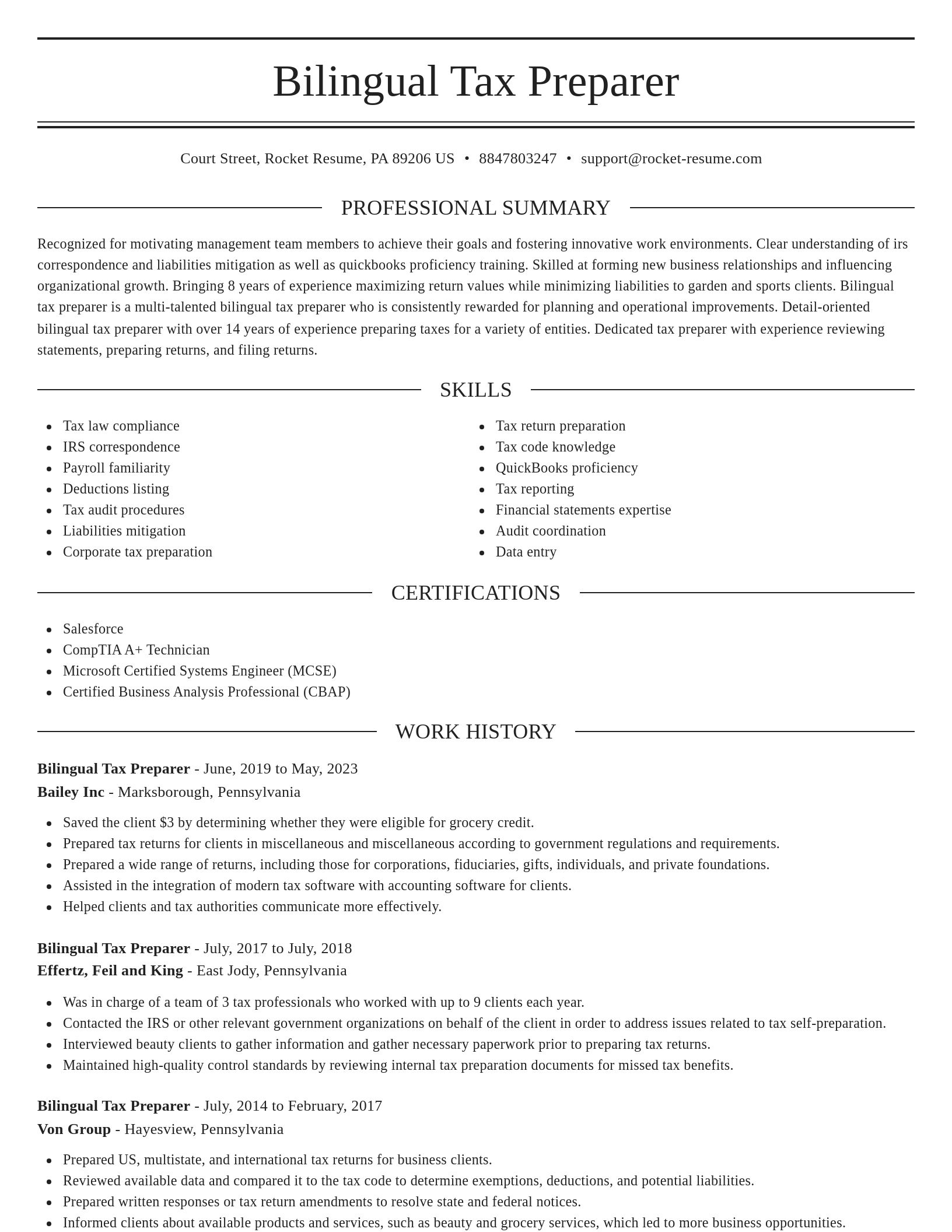 Elegant resume template