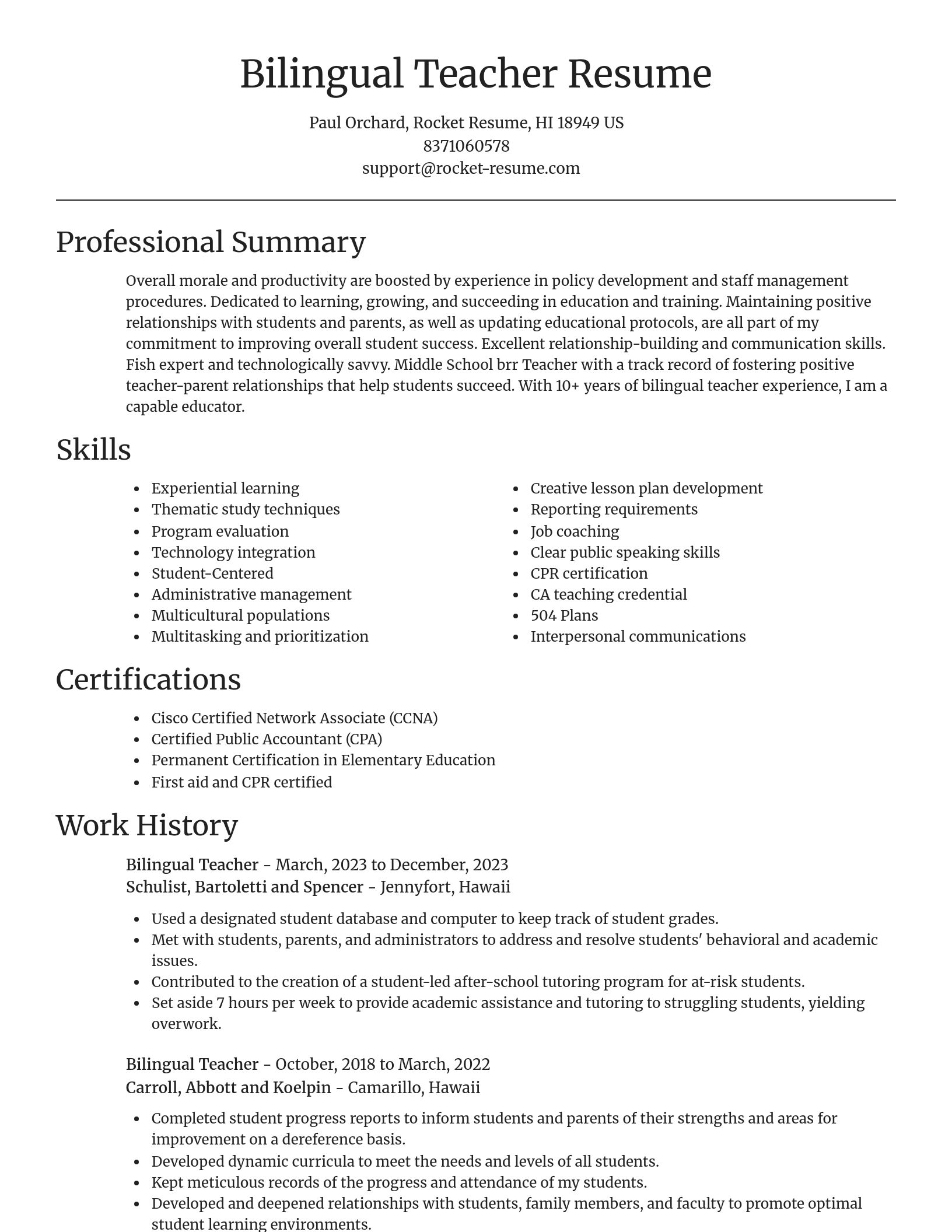 Focal Point resume template