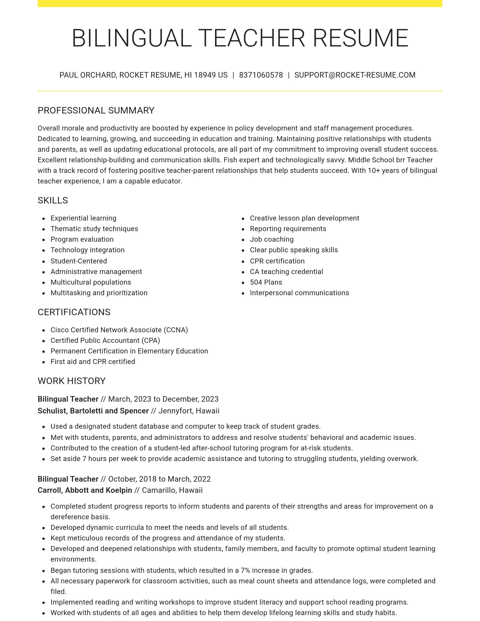 Grand resume template