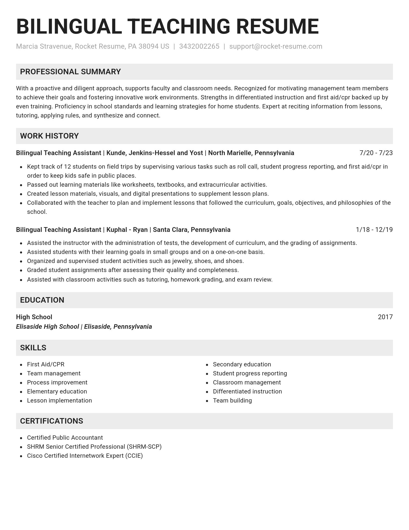 Genius resume template