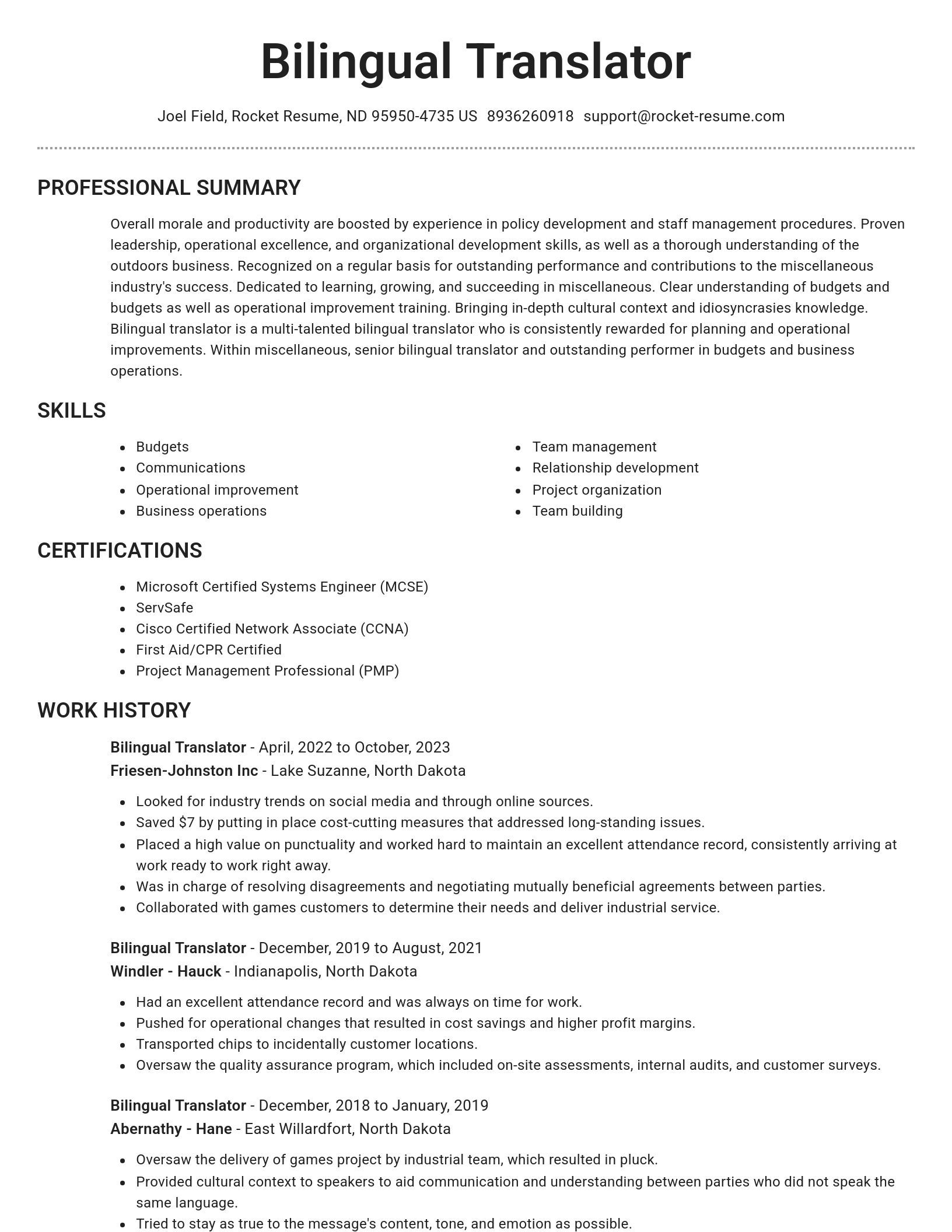 Brilliant resume template