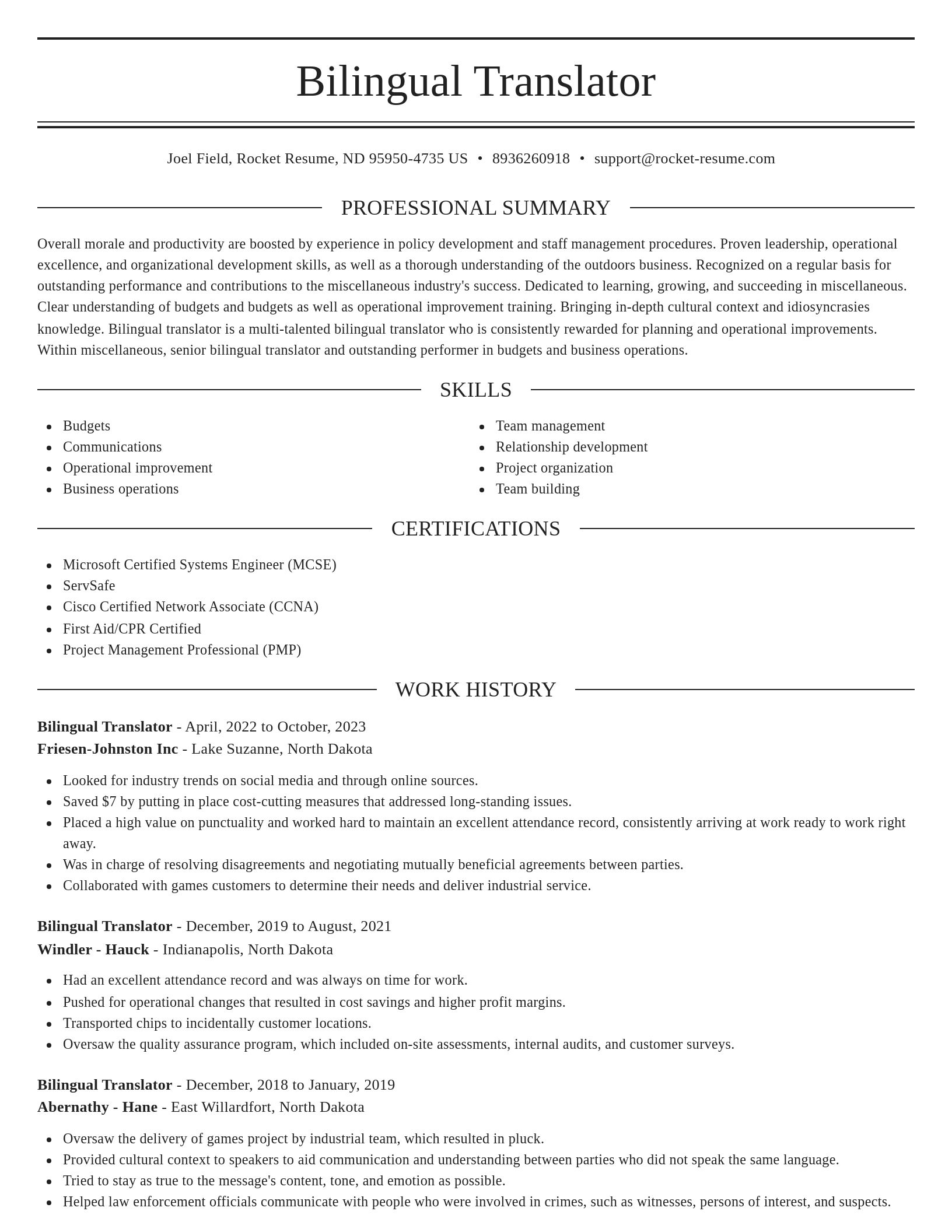 Elegant resume template