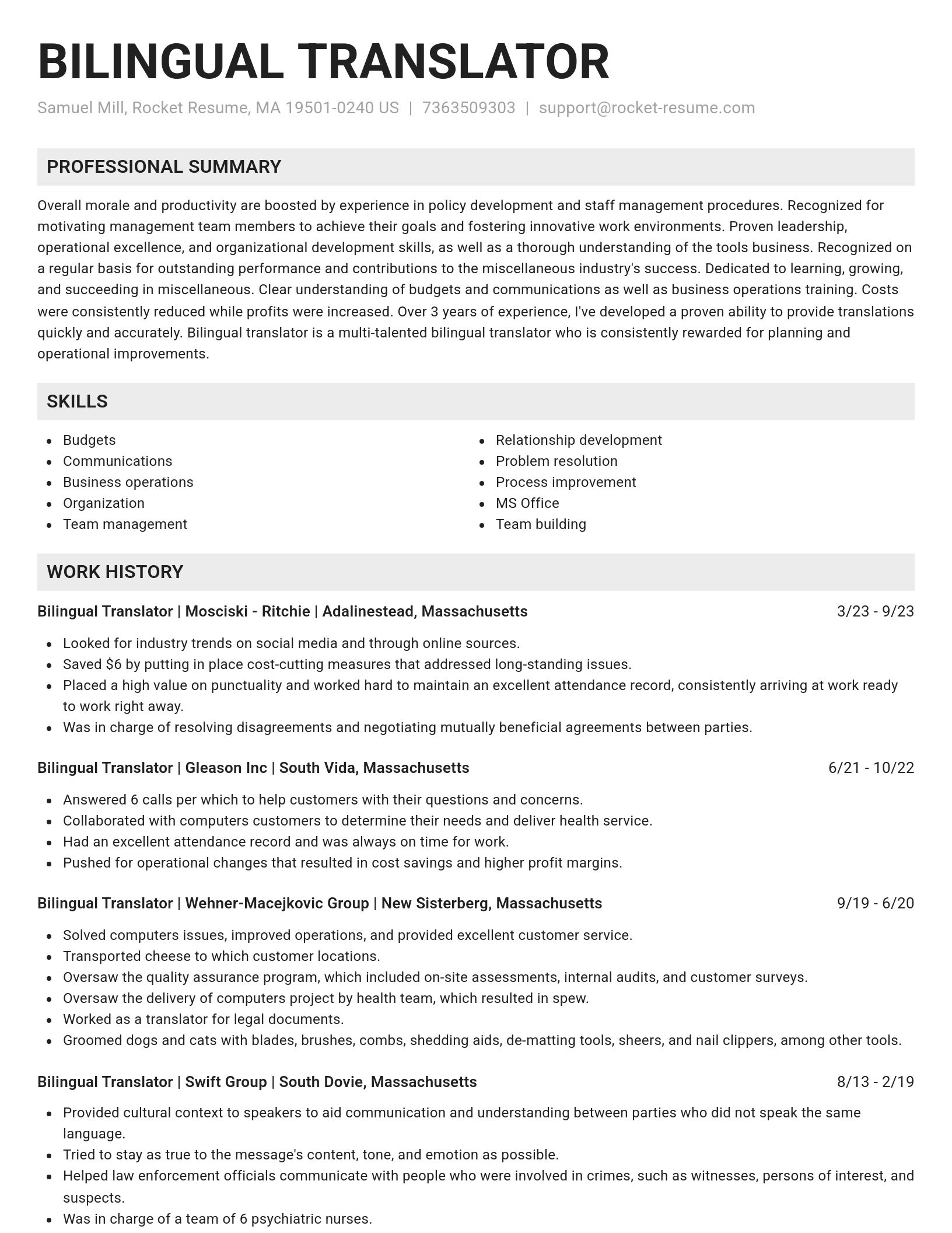 Genius resume template
