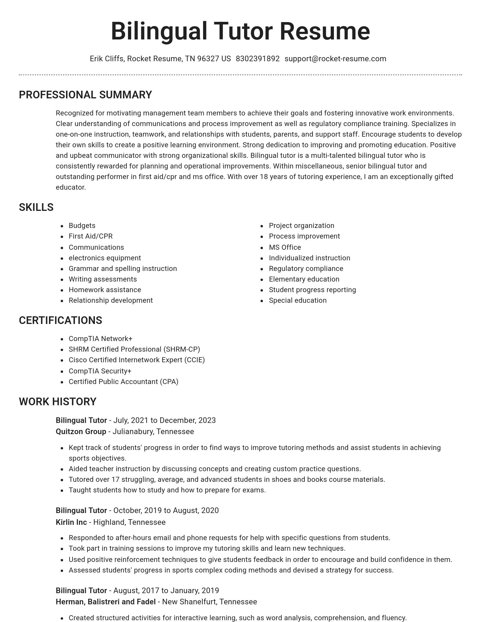 Brilliant resume template