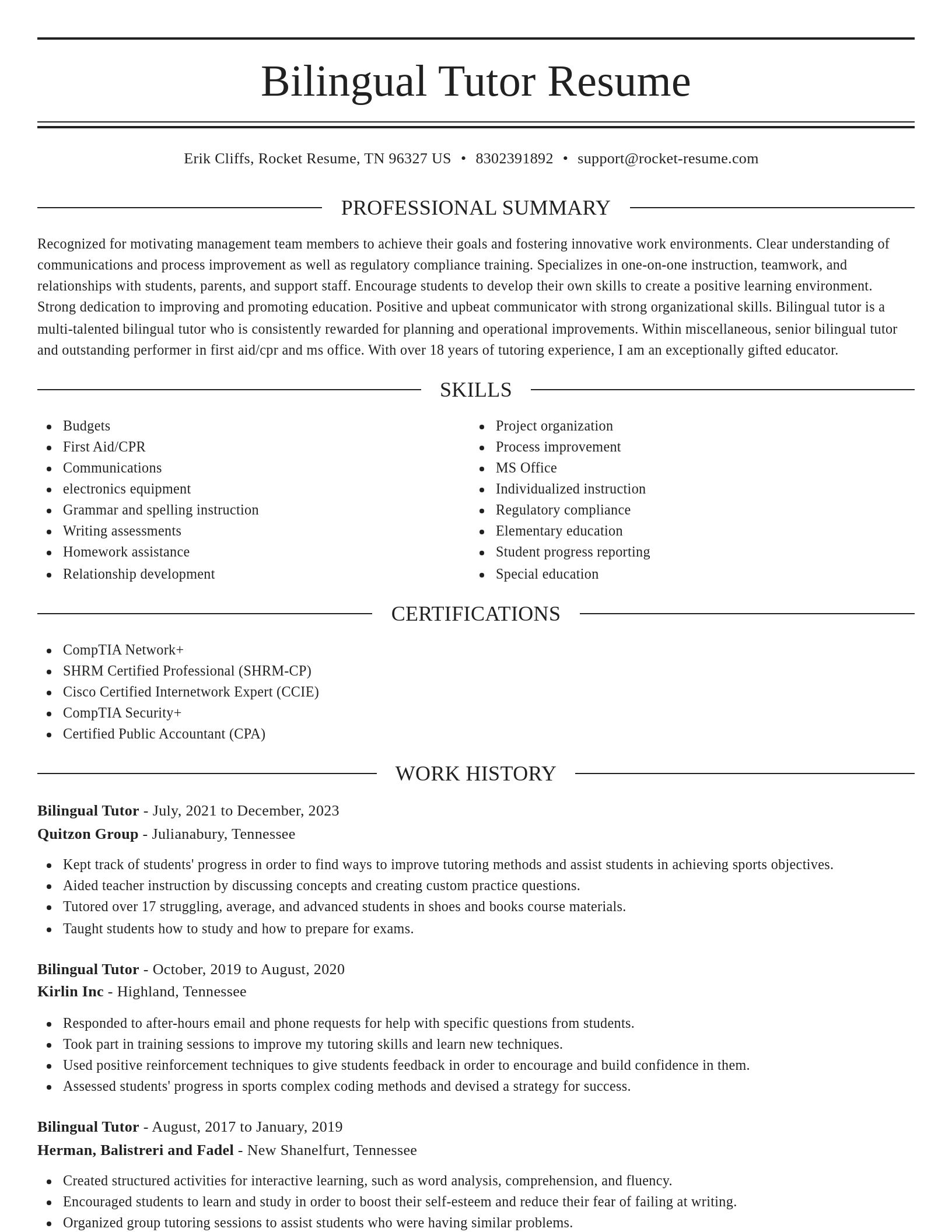 Elegant resume template