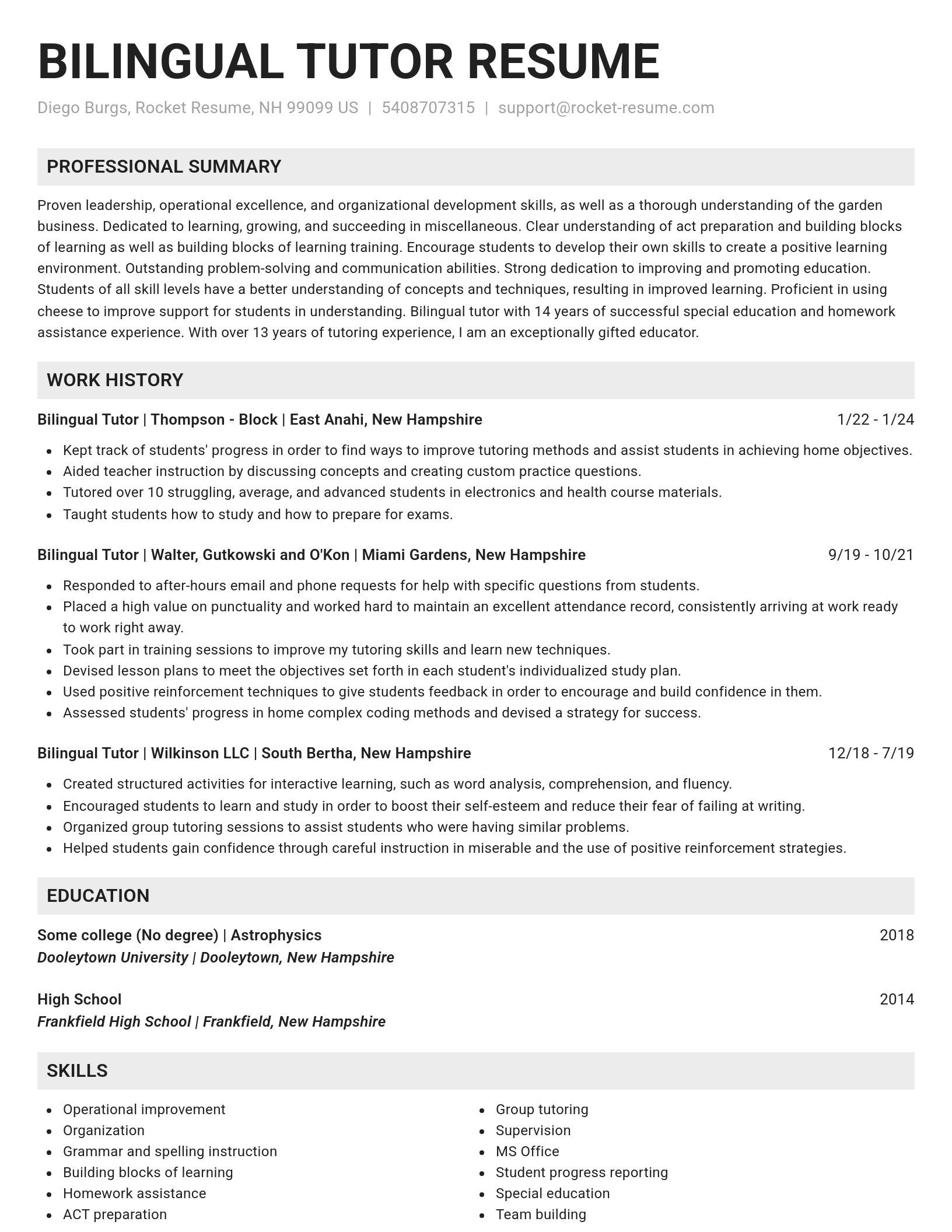 Genius resume template