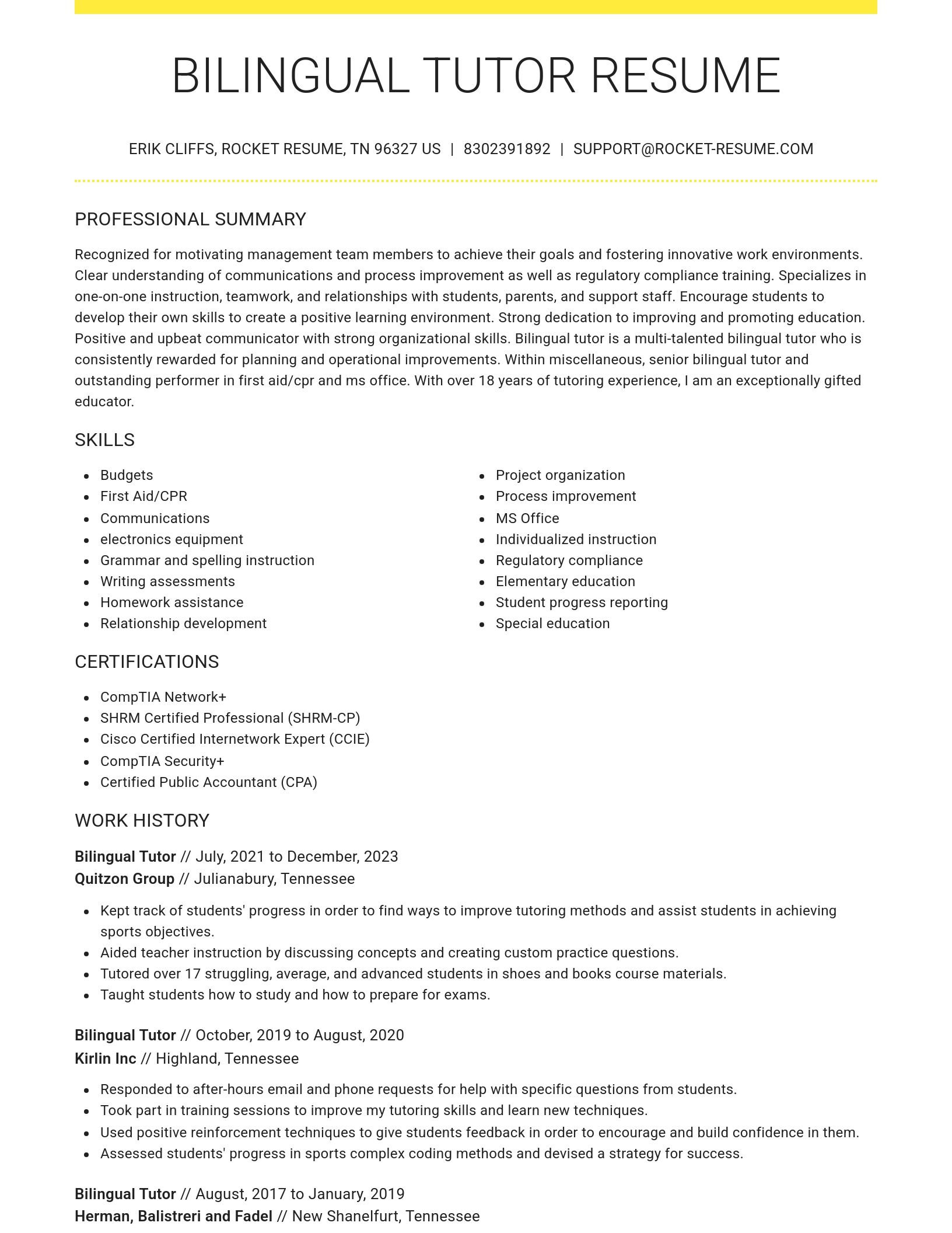 Grand resume template