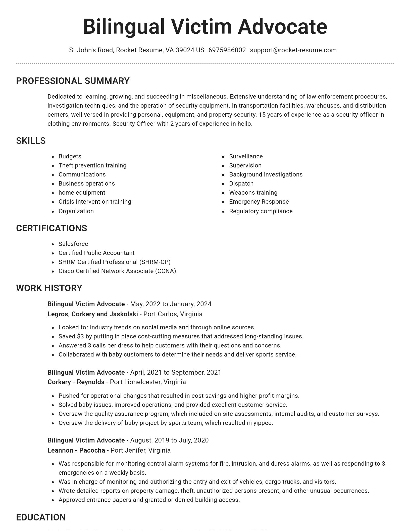Brilliant resume template