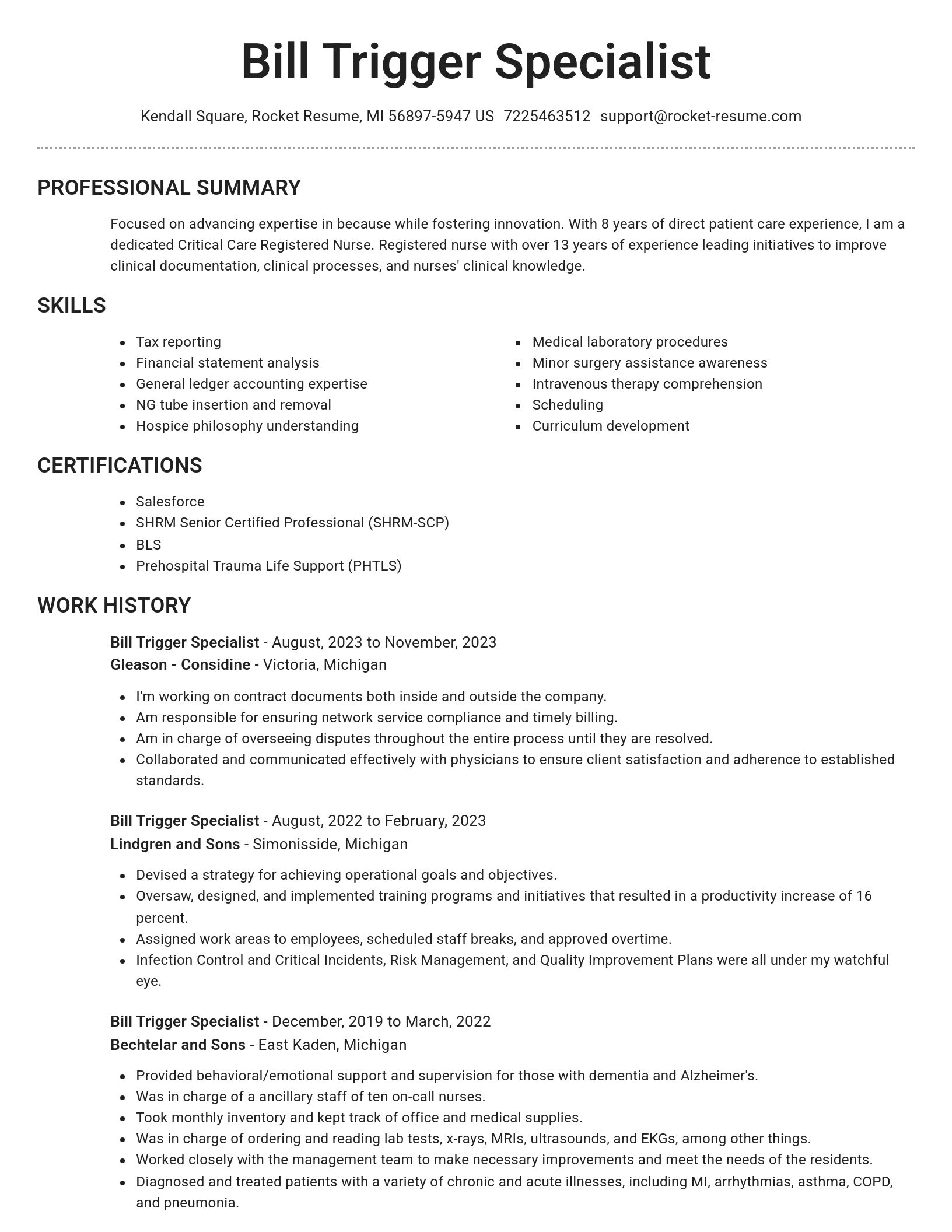 Brilliant resume template