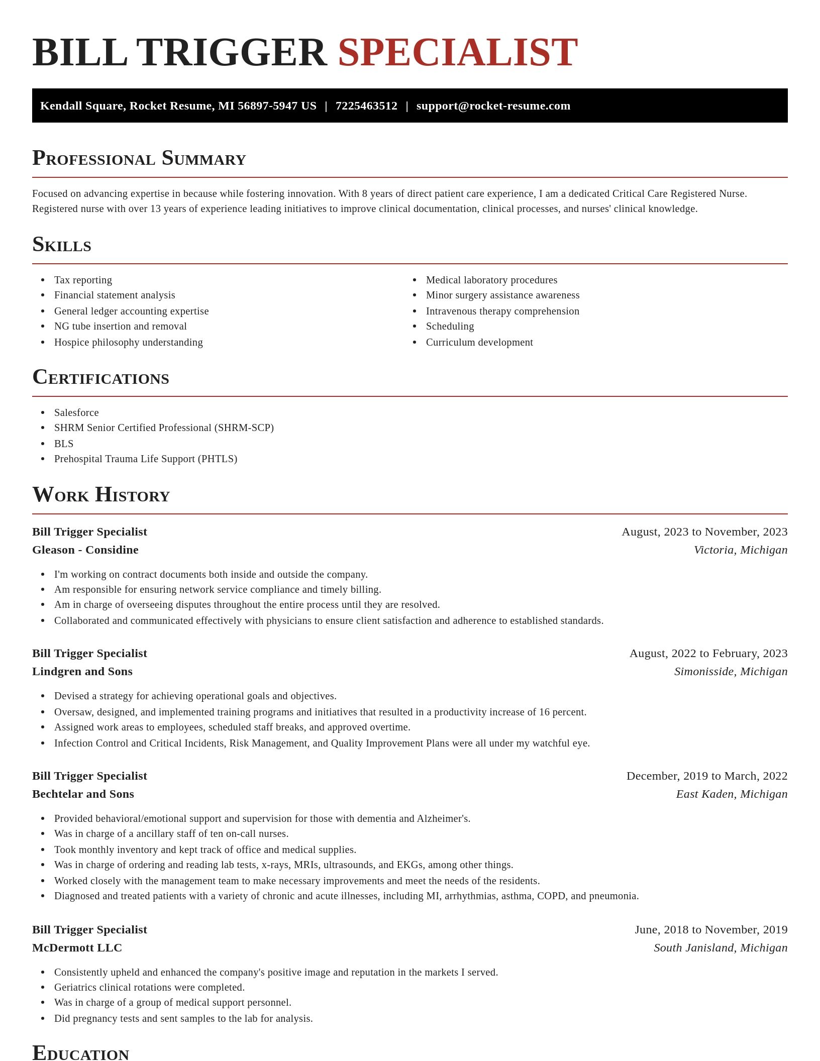 Exquisite resume template