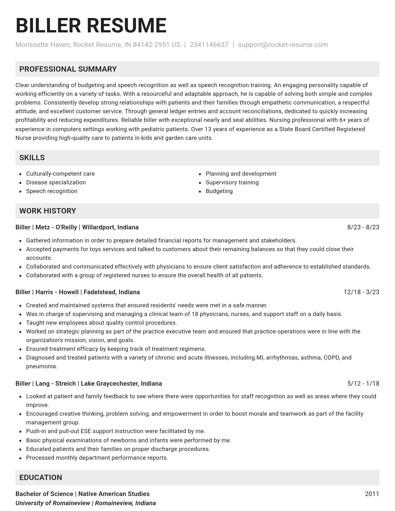 Genius resume template