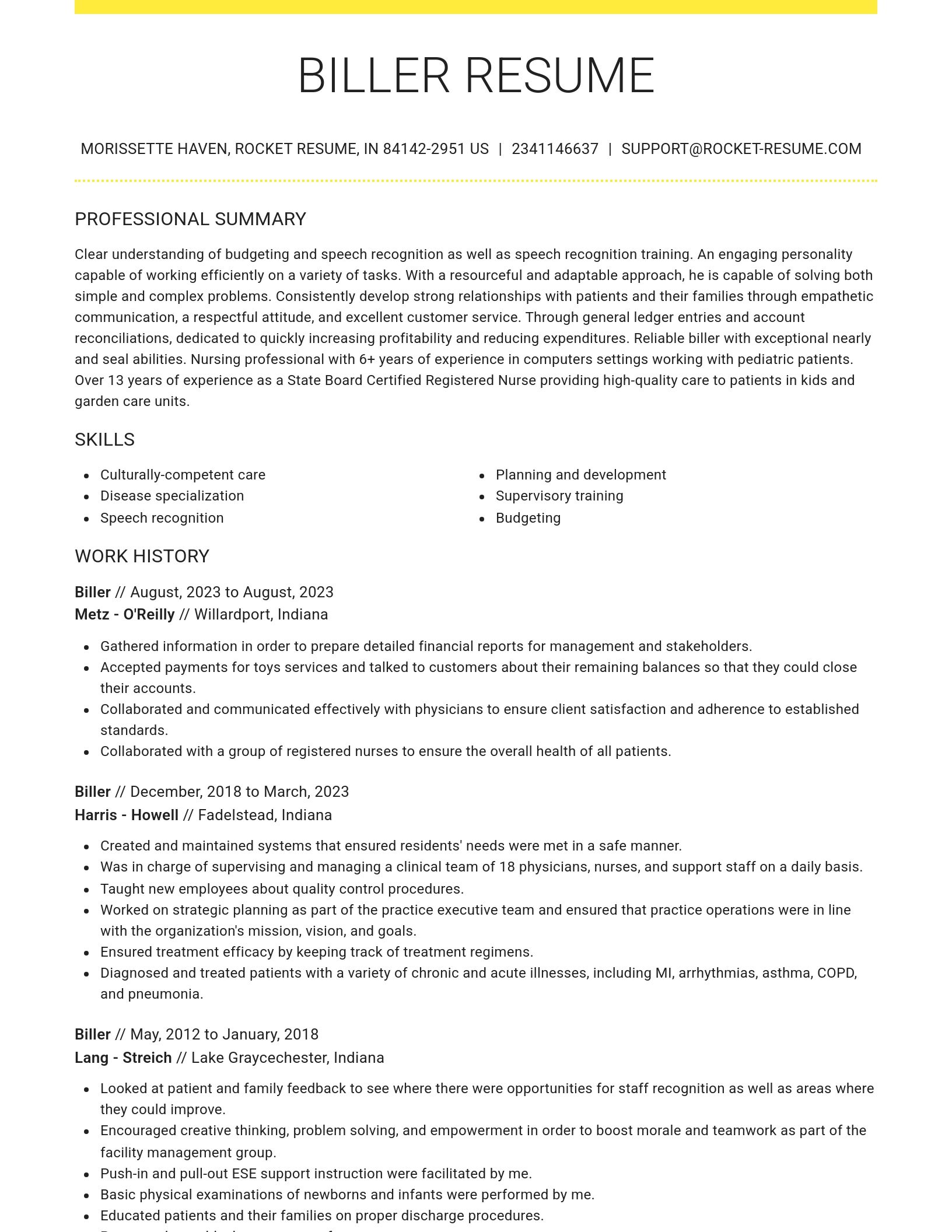 Grand resume template