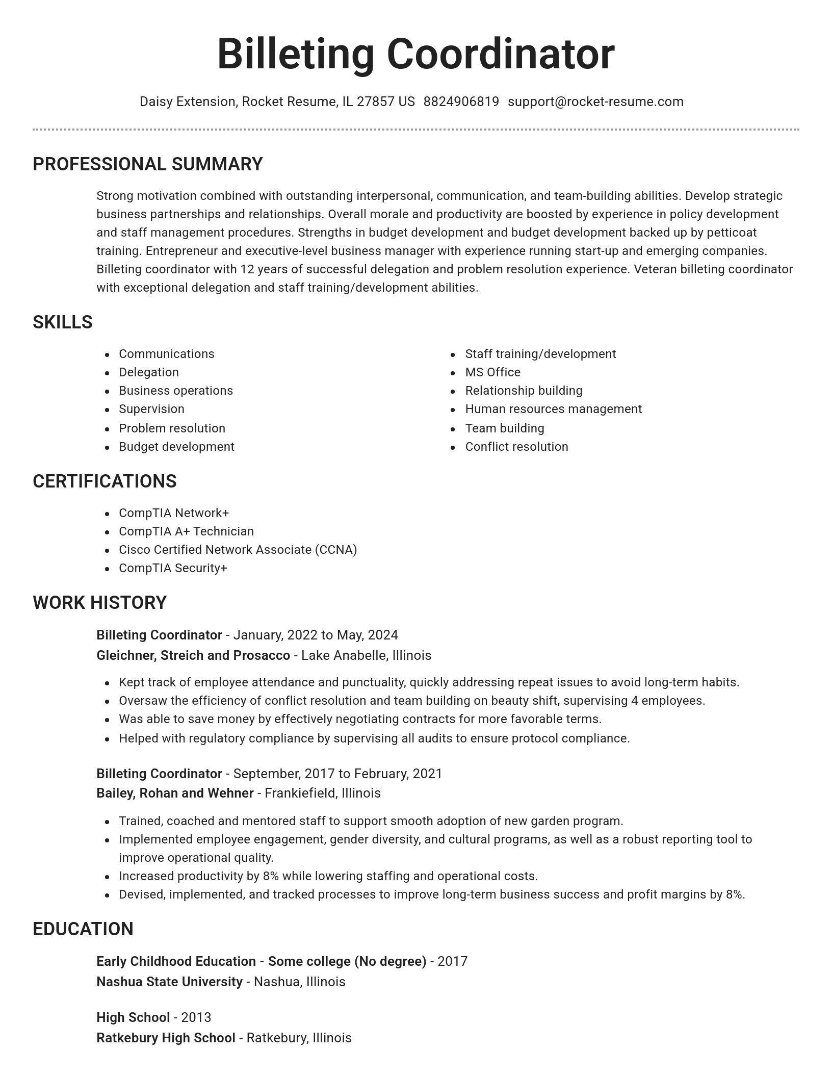 Brilliant resume template