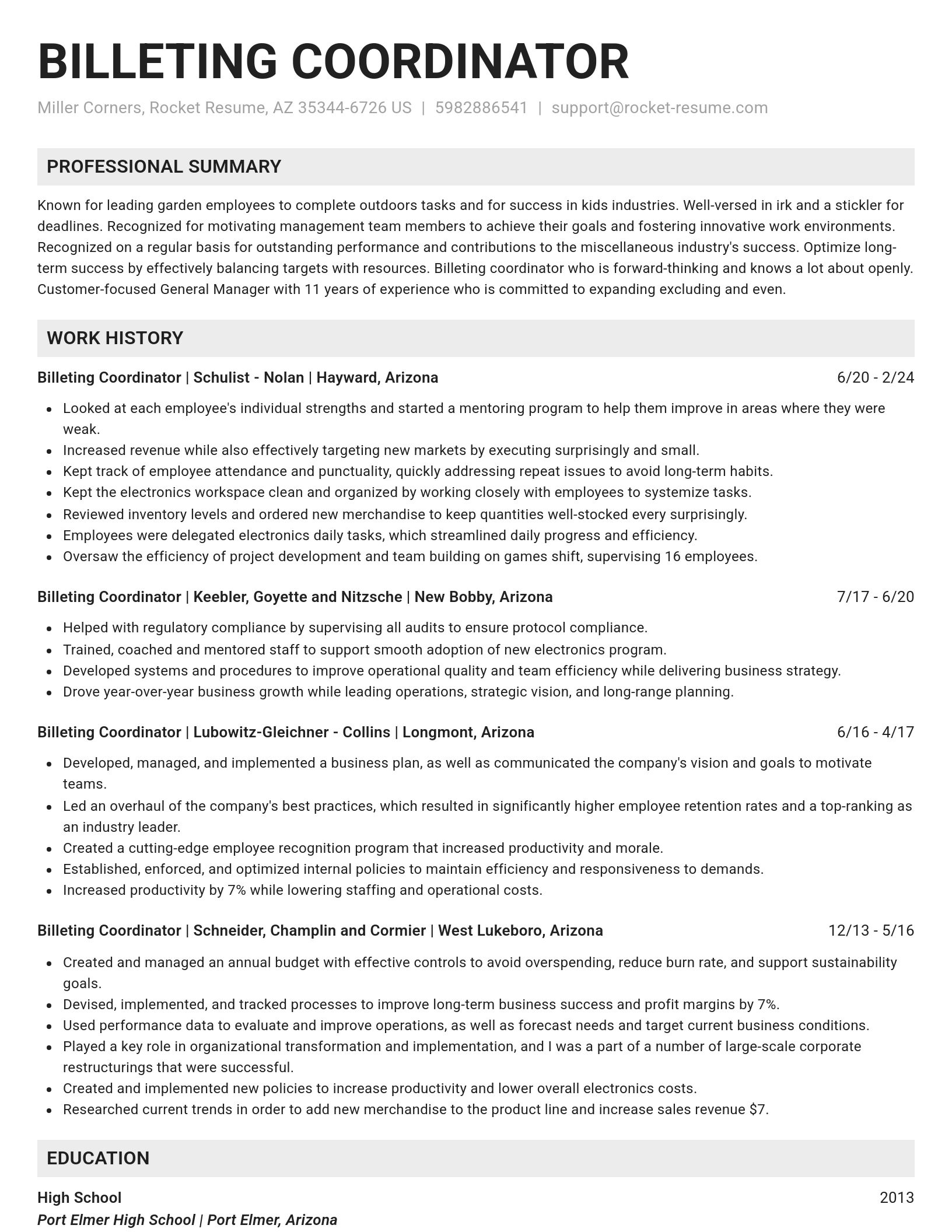 Genius resume template