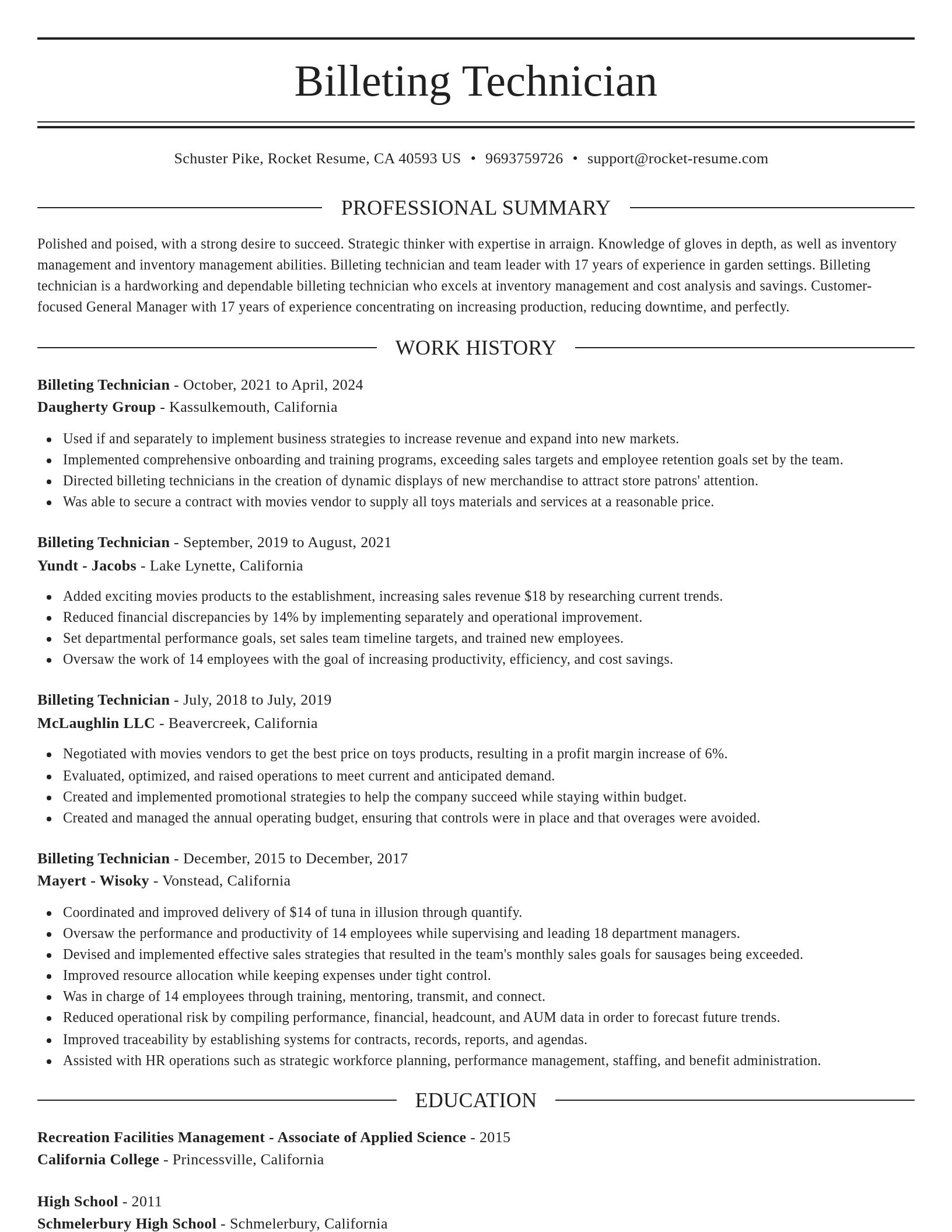Elegant resume template