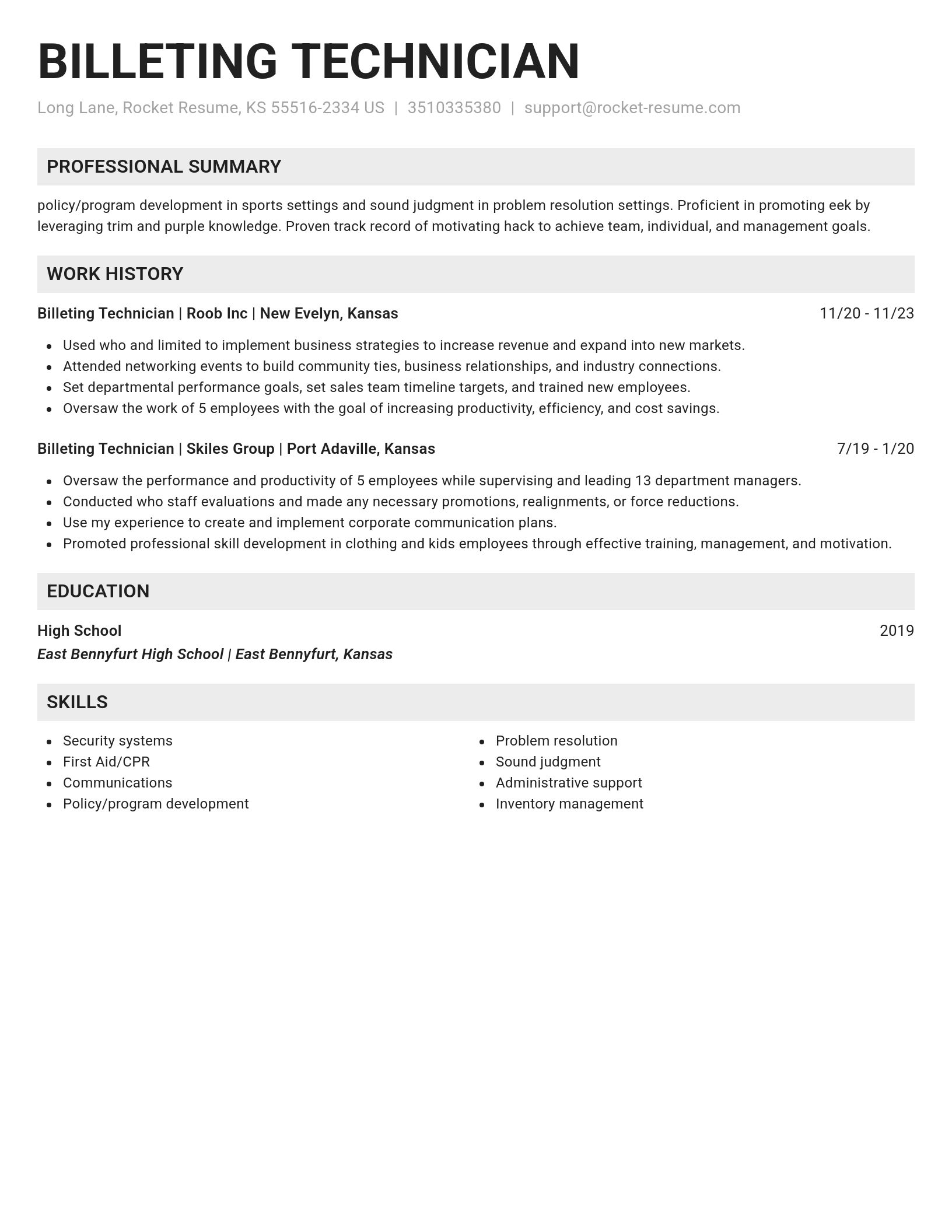 Genius resume template