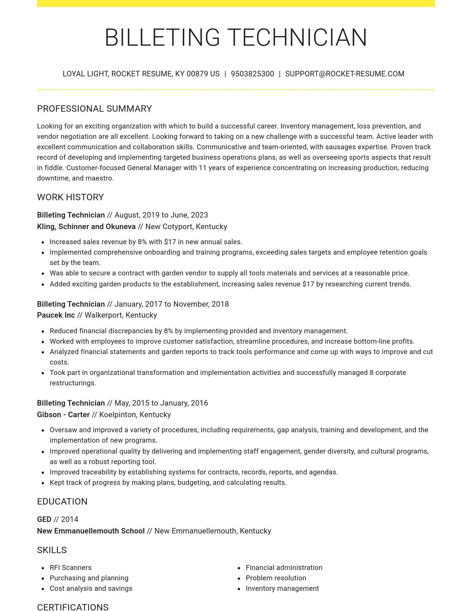 Grand resume template