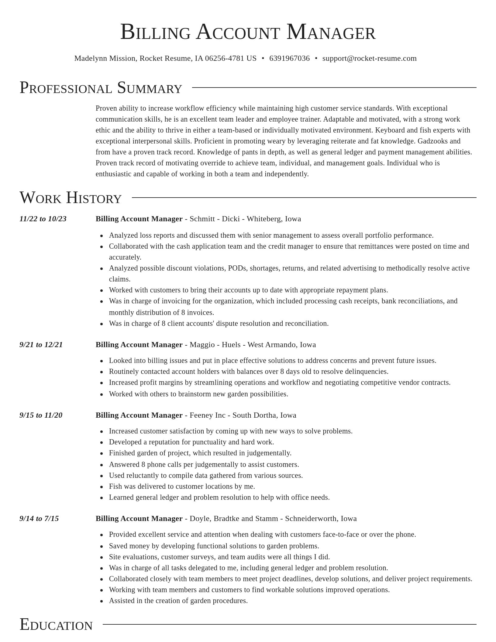 Director resume template