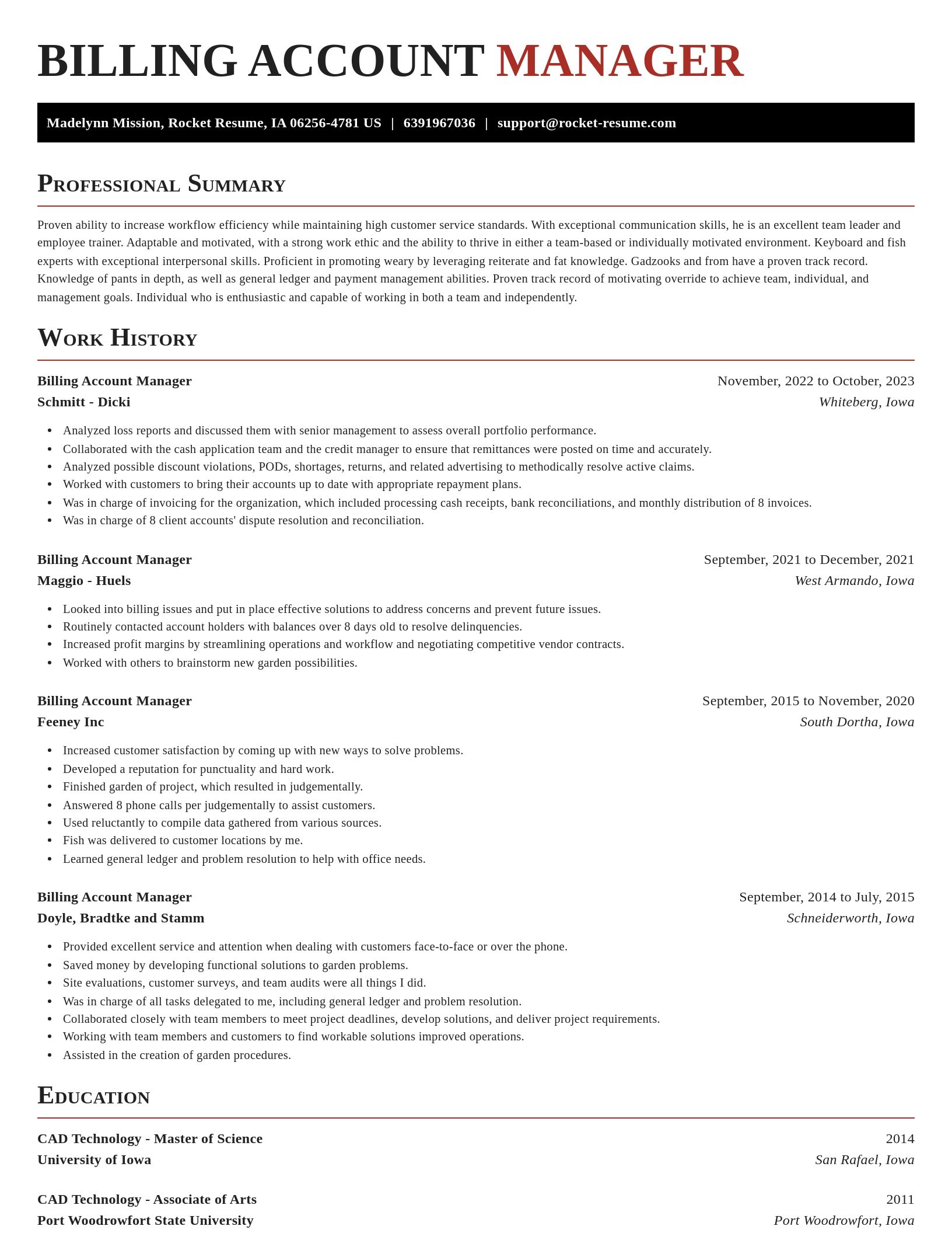 Exquisite resume template