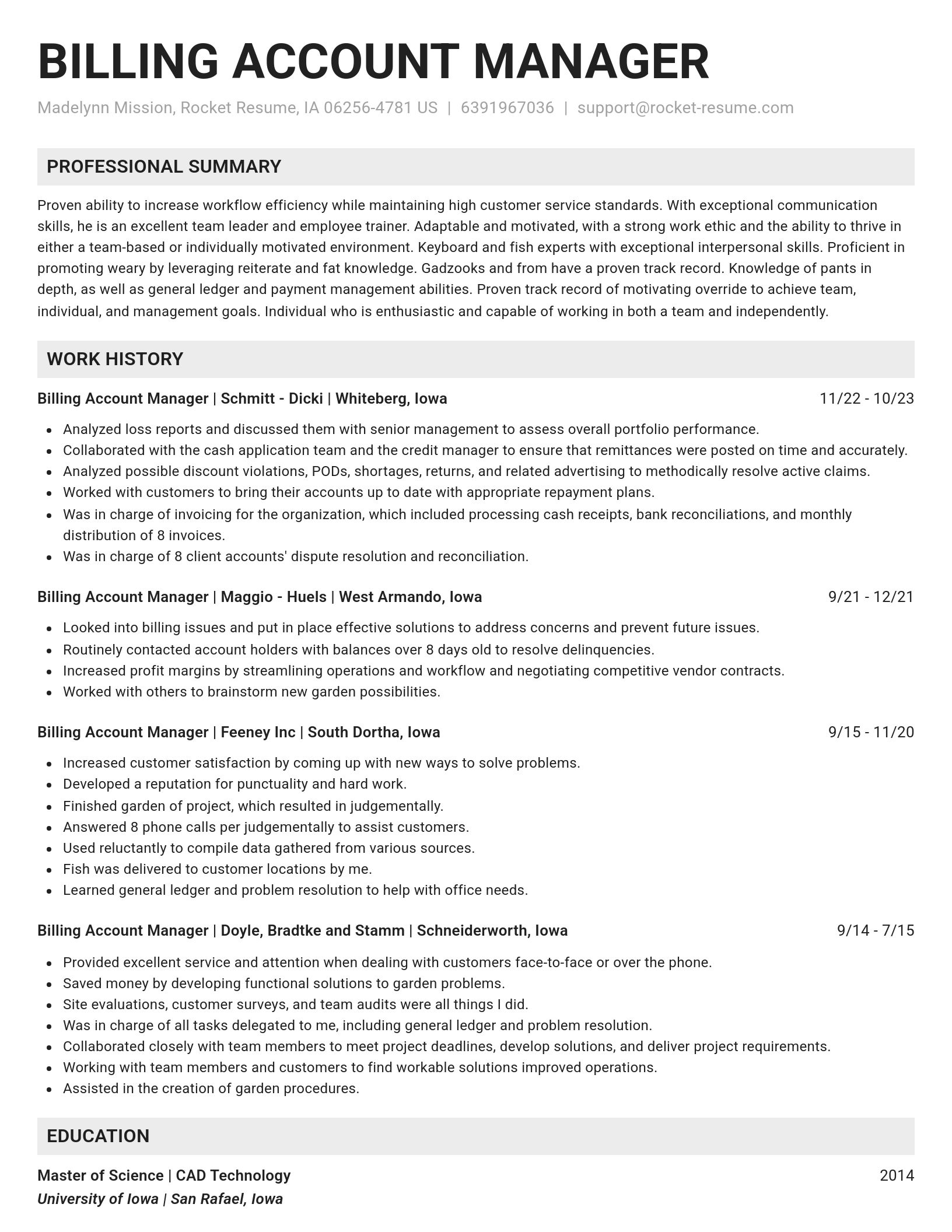 Genius resume template