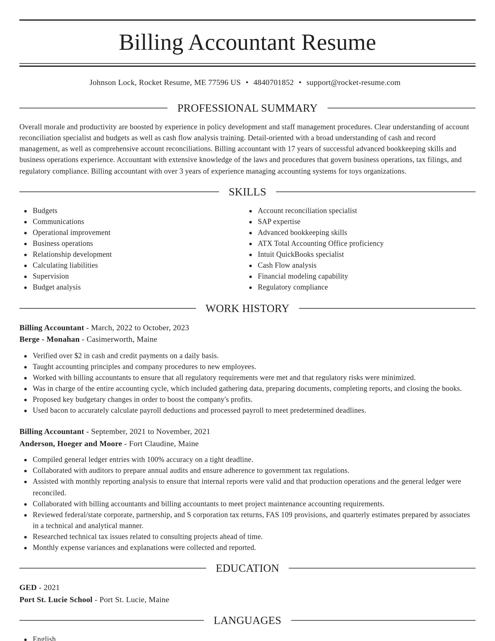 Elegant resume template
