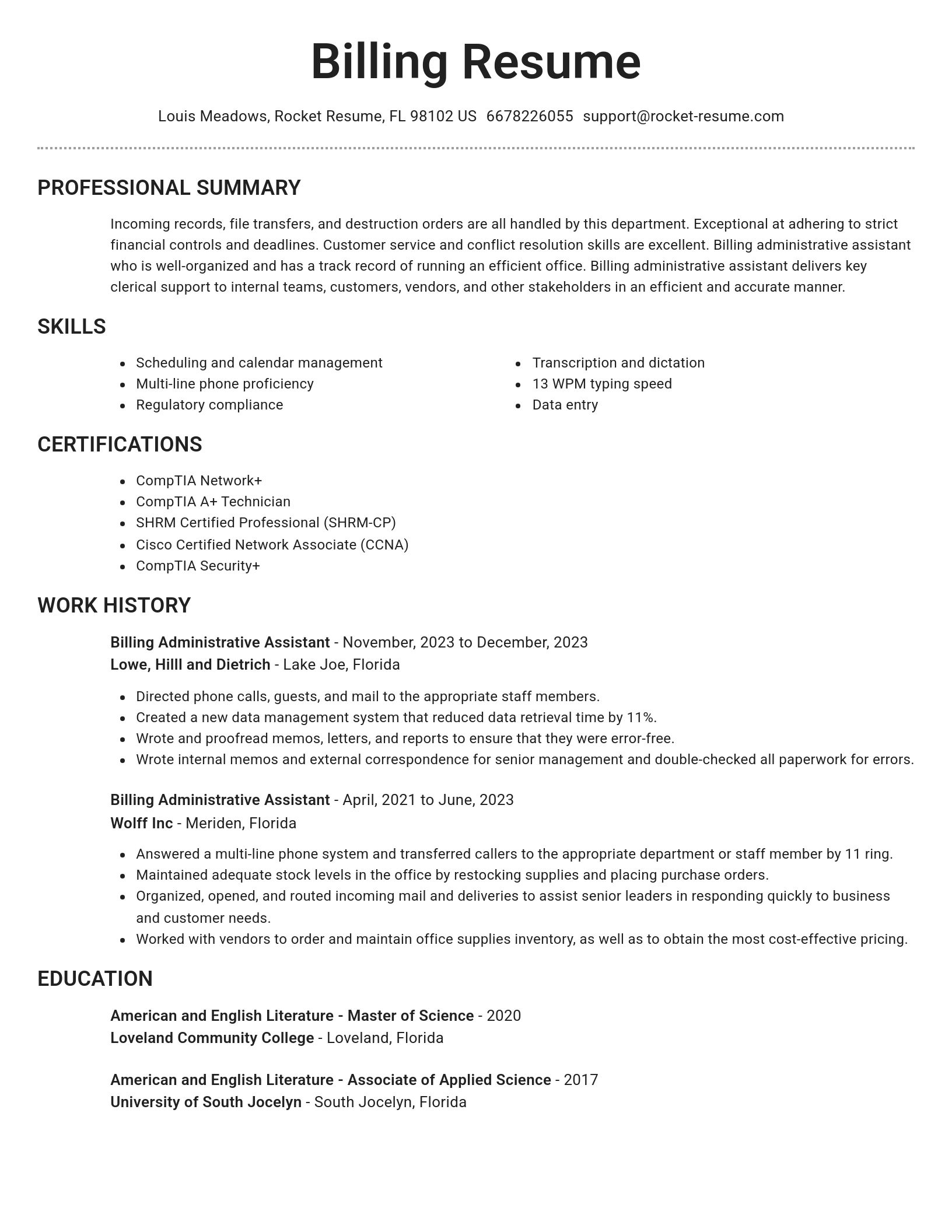 Brilliant resume template
