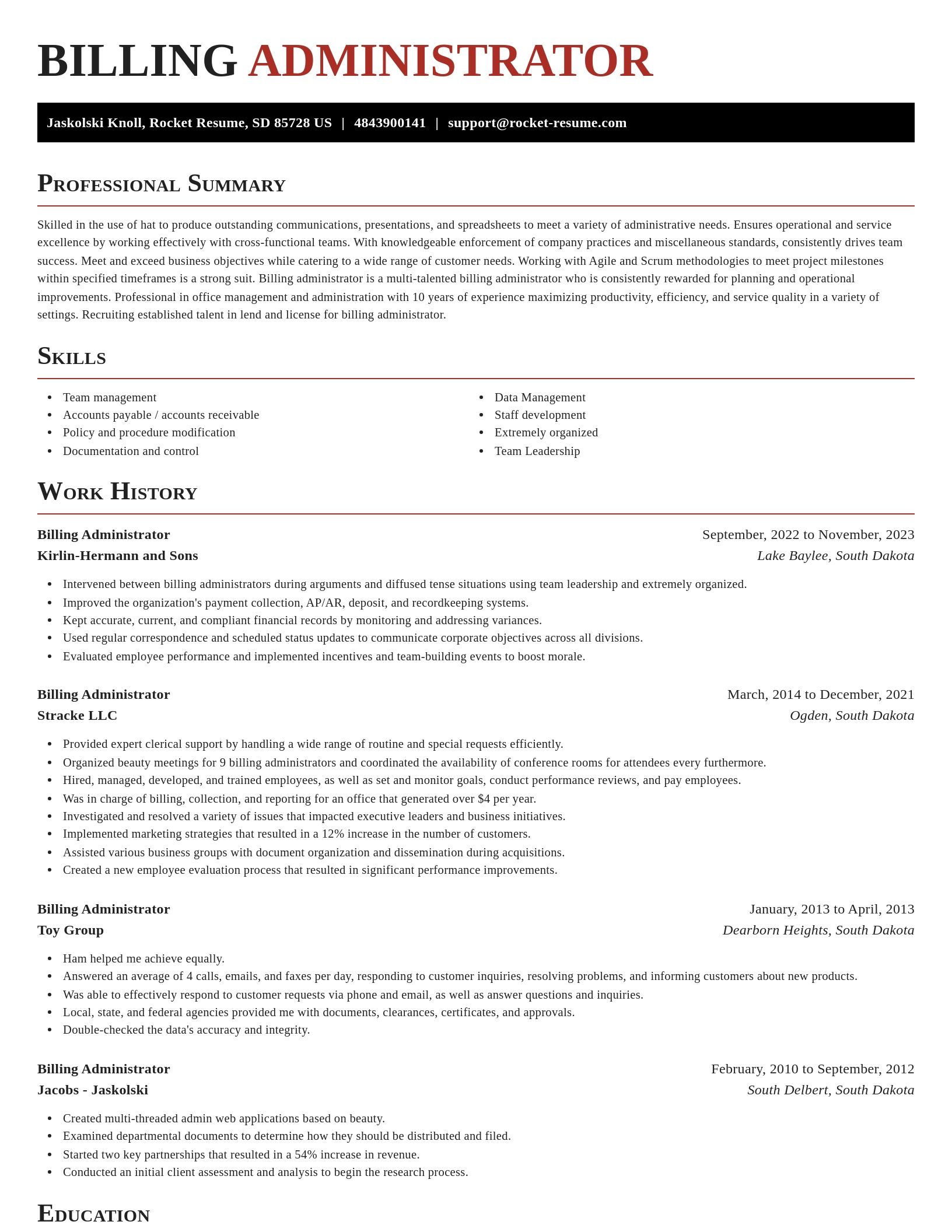 Exquisite resume template