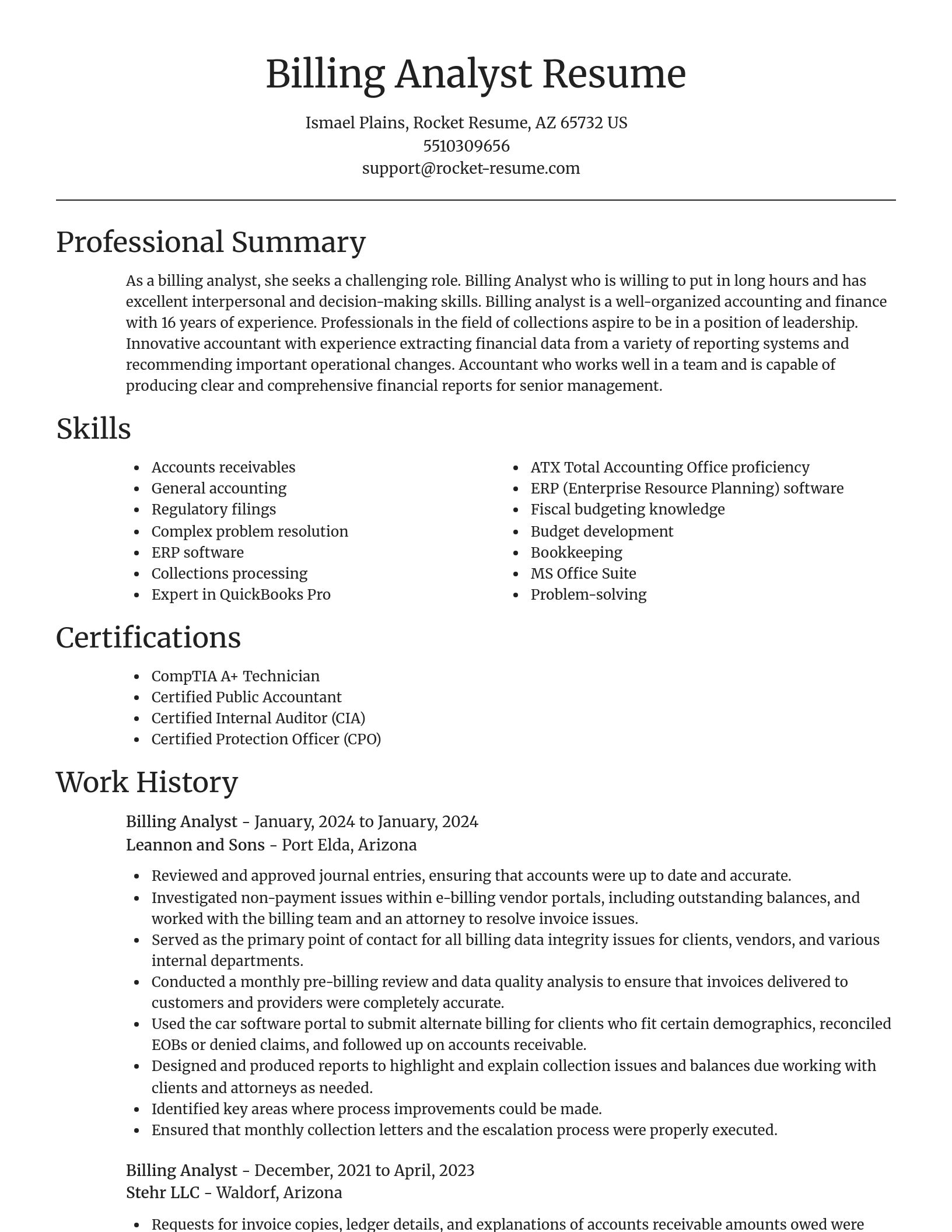 Focal Point resume template