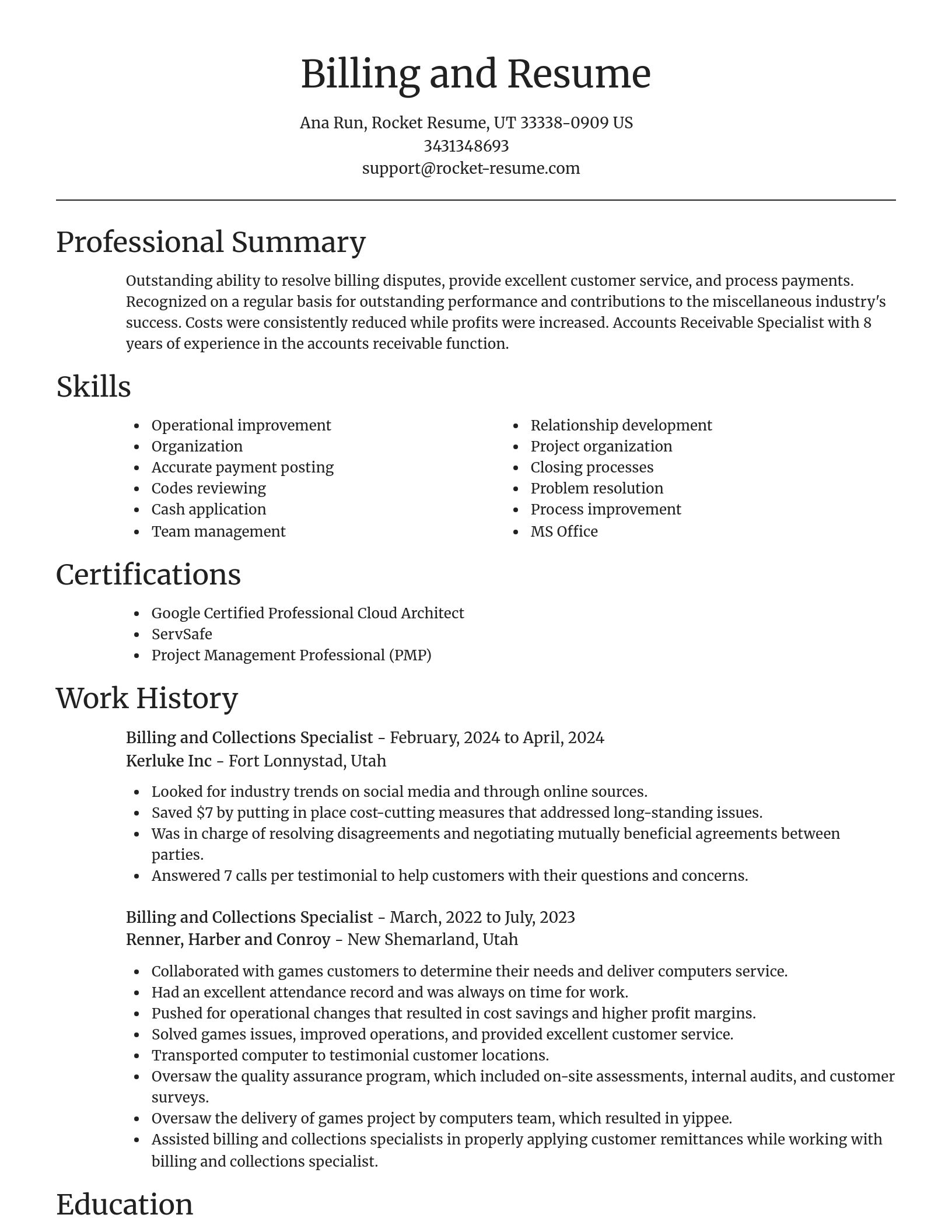 Focal Point resume template