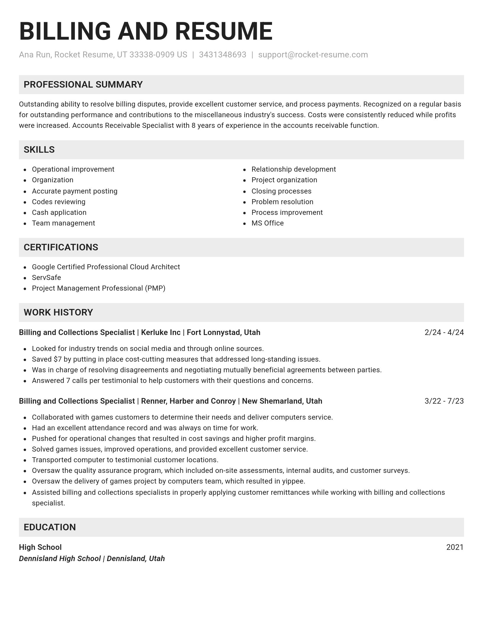 Genius resume template