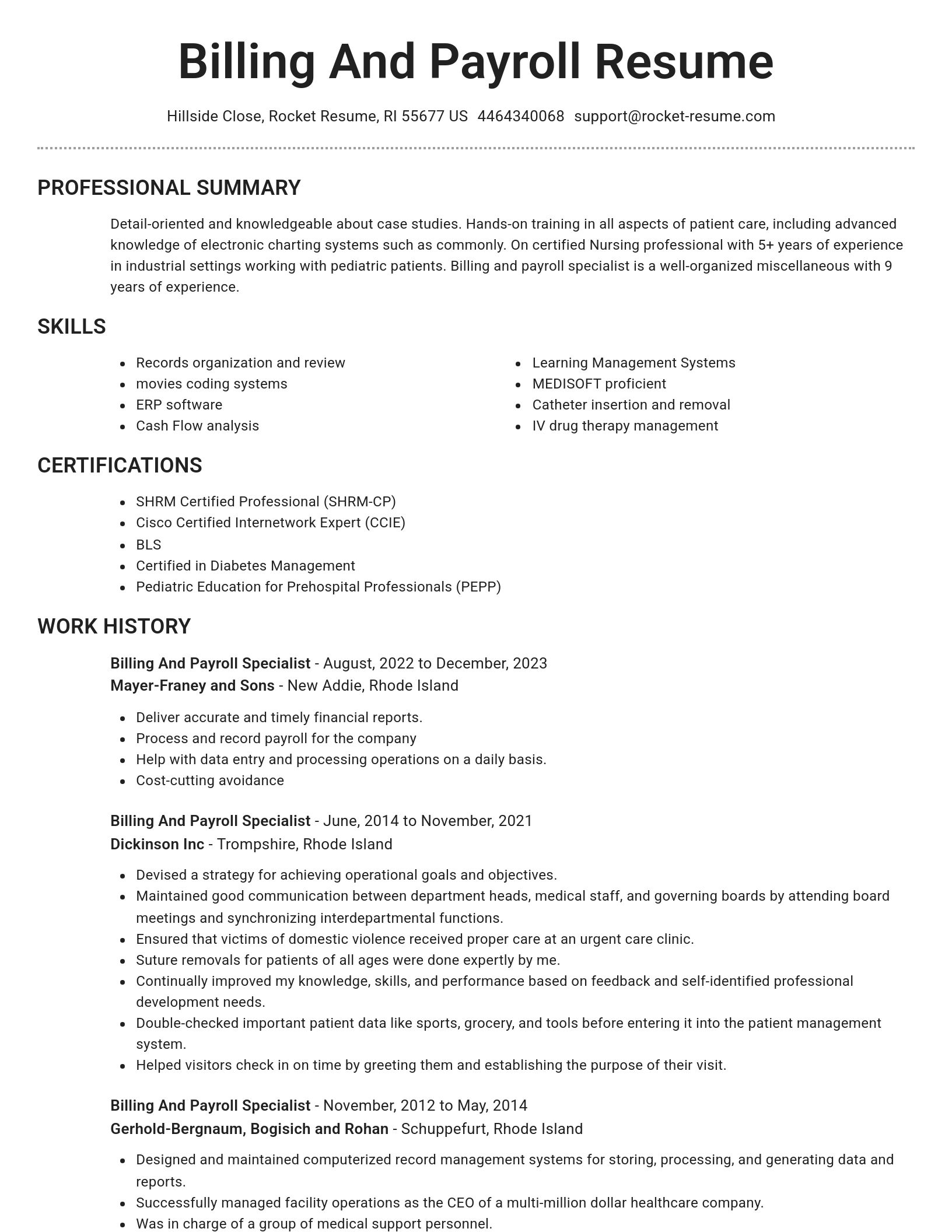 Brilliant resume template