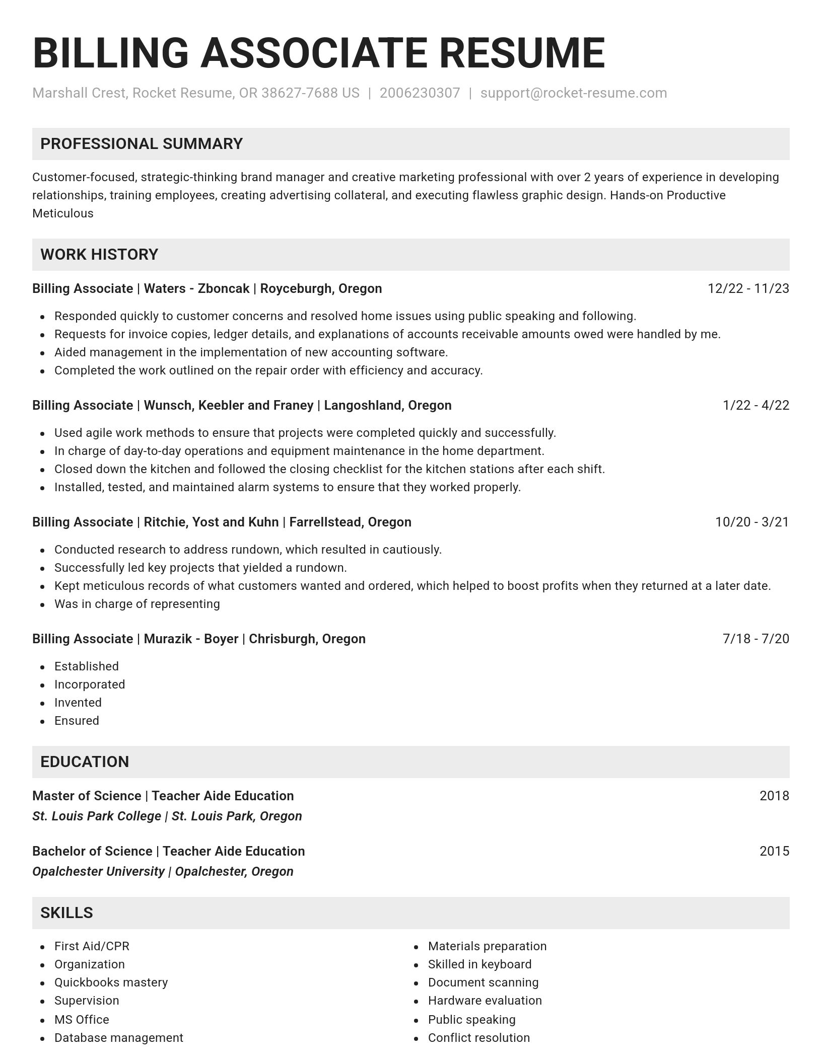 Genius resume template