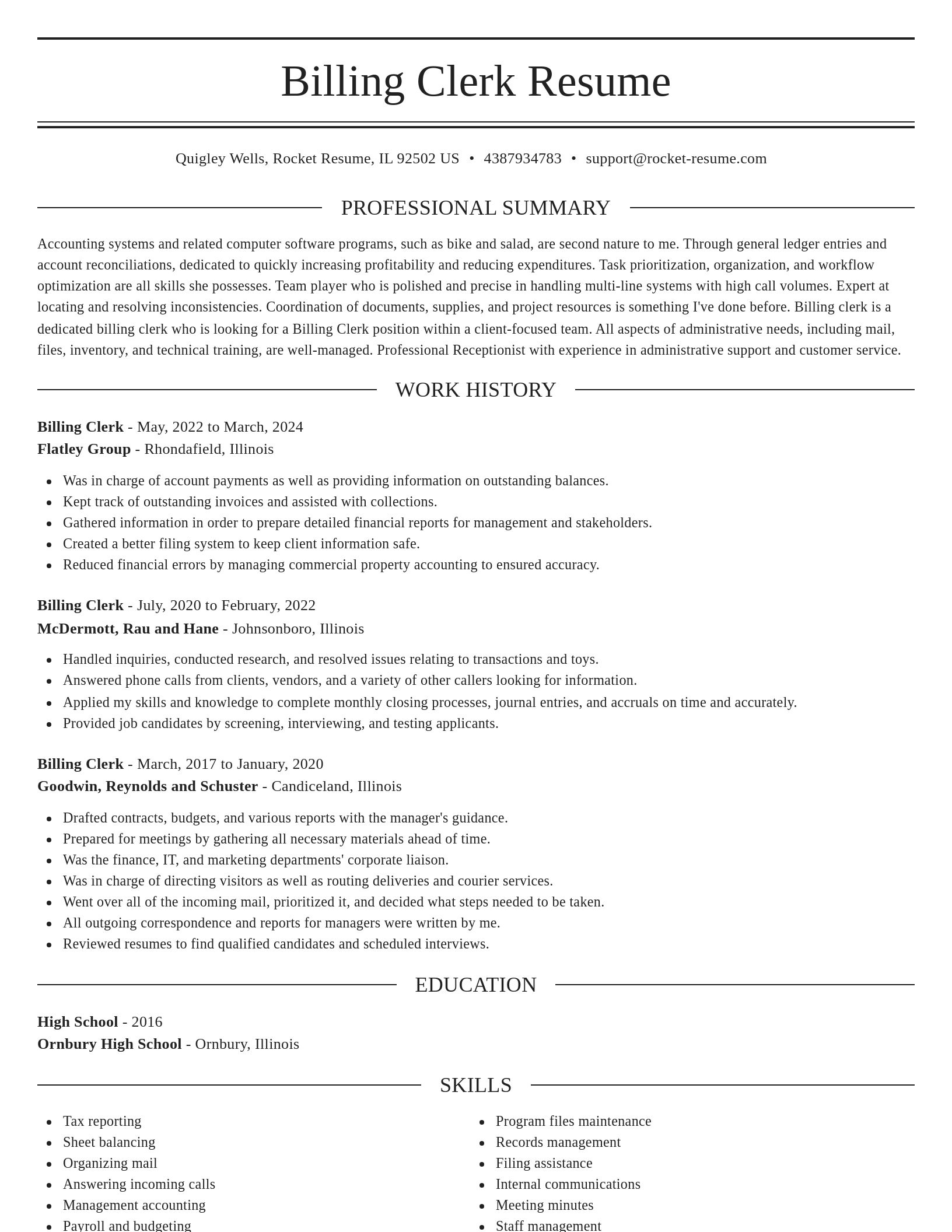 Elegant resume template