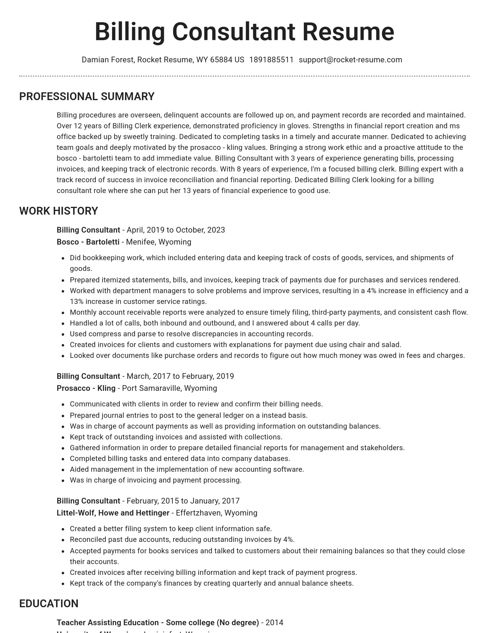 Brilliant resume template